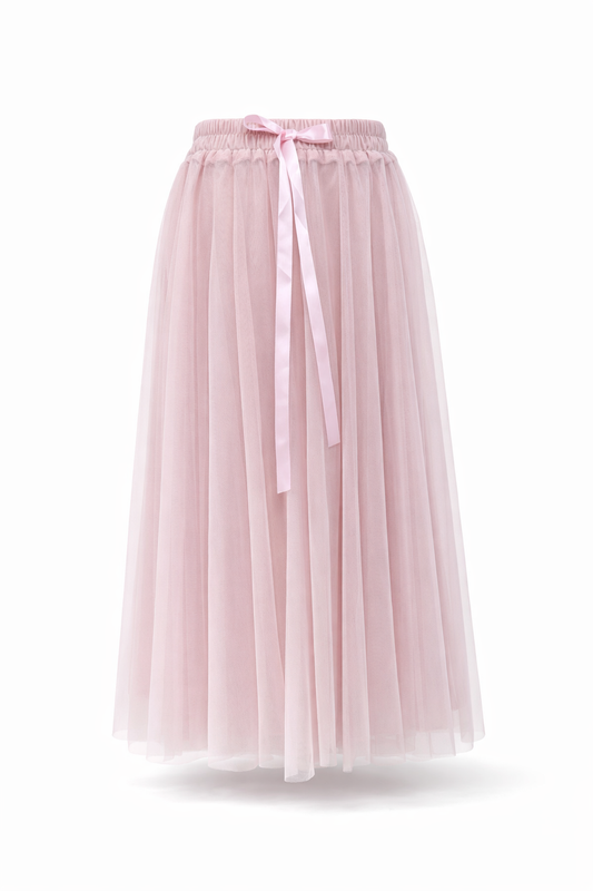 Leah light pink tulle skirt