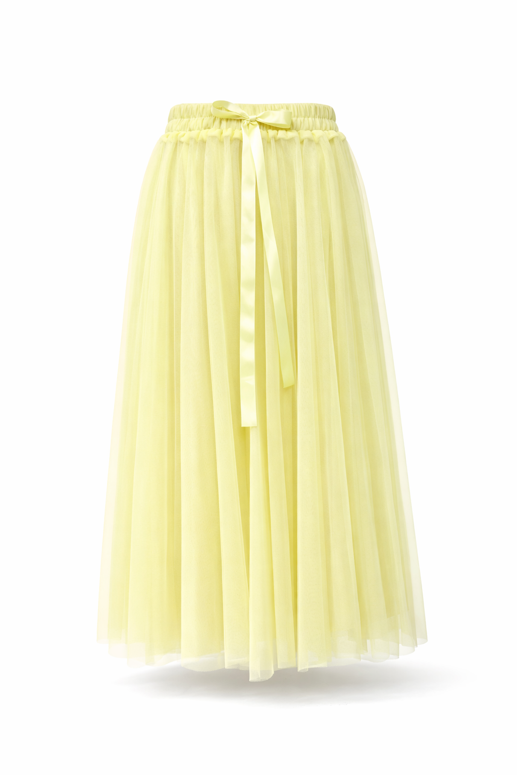 Leah light yellow tulle skirt