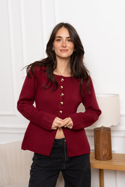 Margot burgundy cardigan