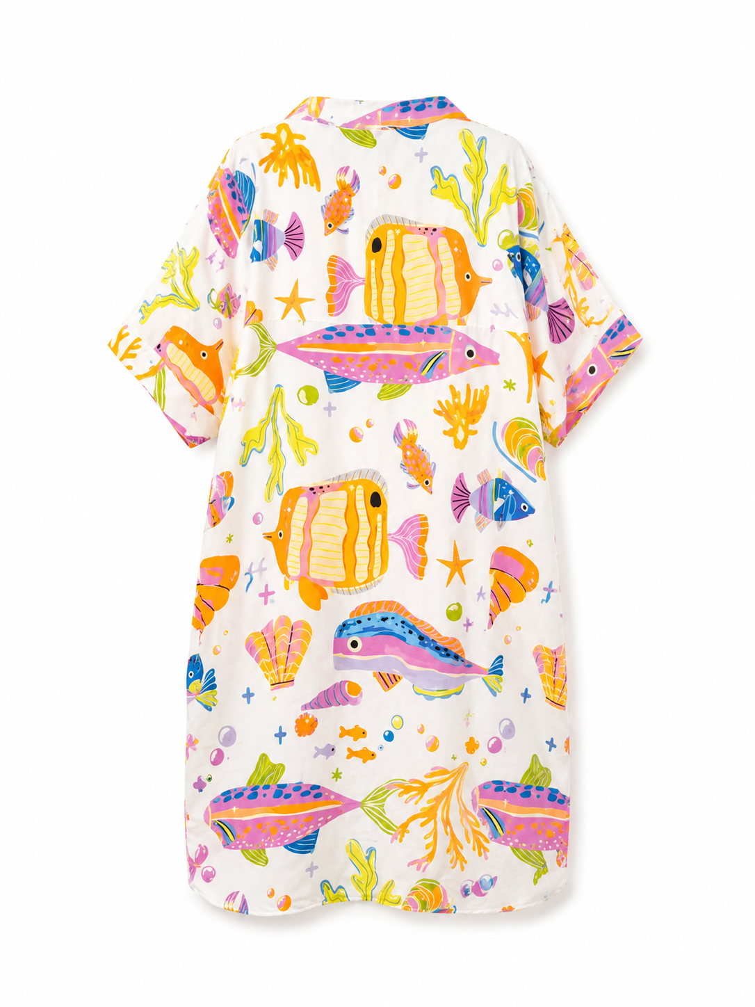 Katy fish print cotton dress