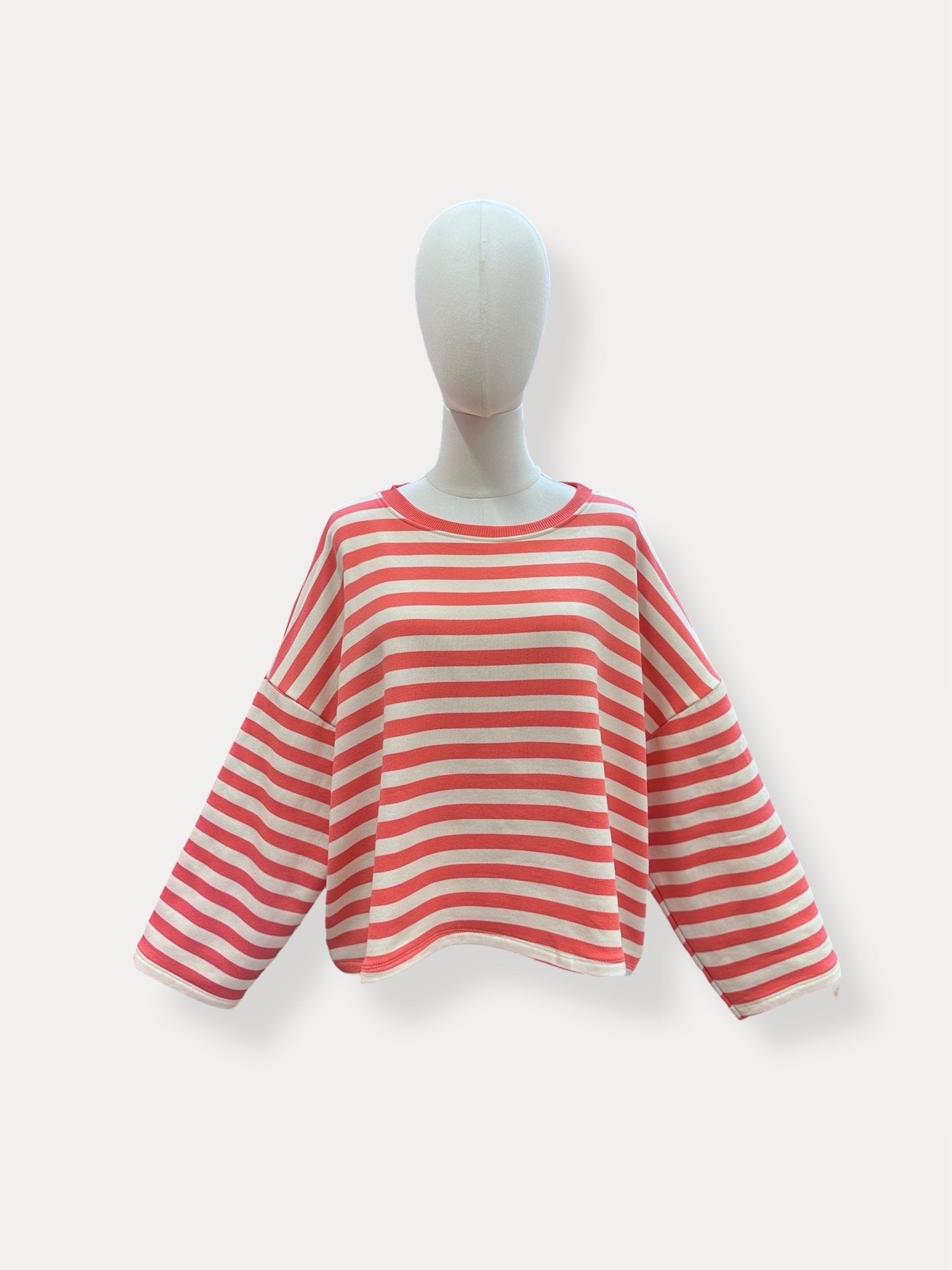 Mom life stripe pink sweatshirt