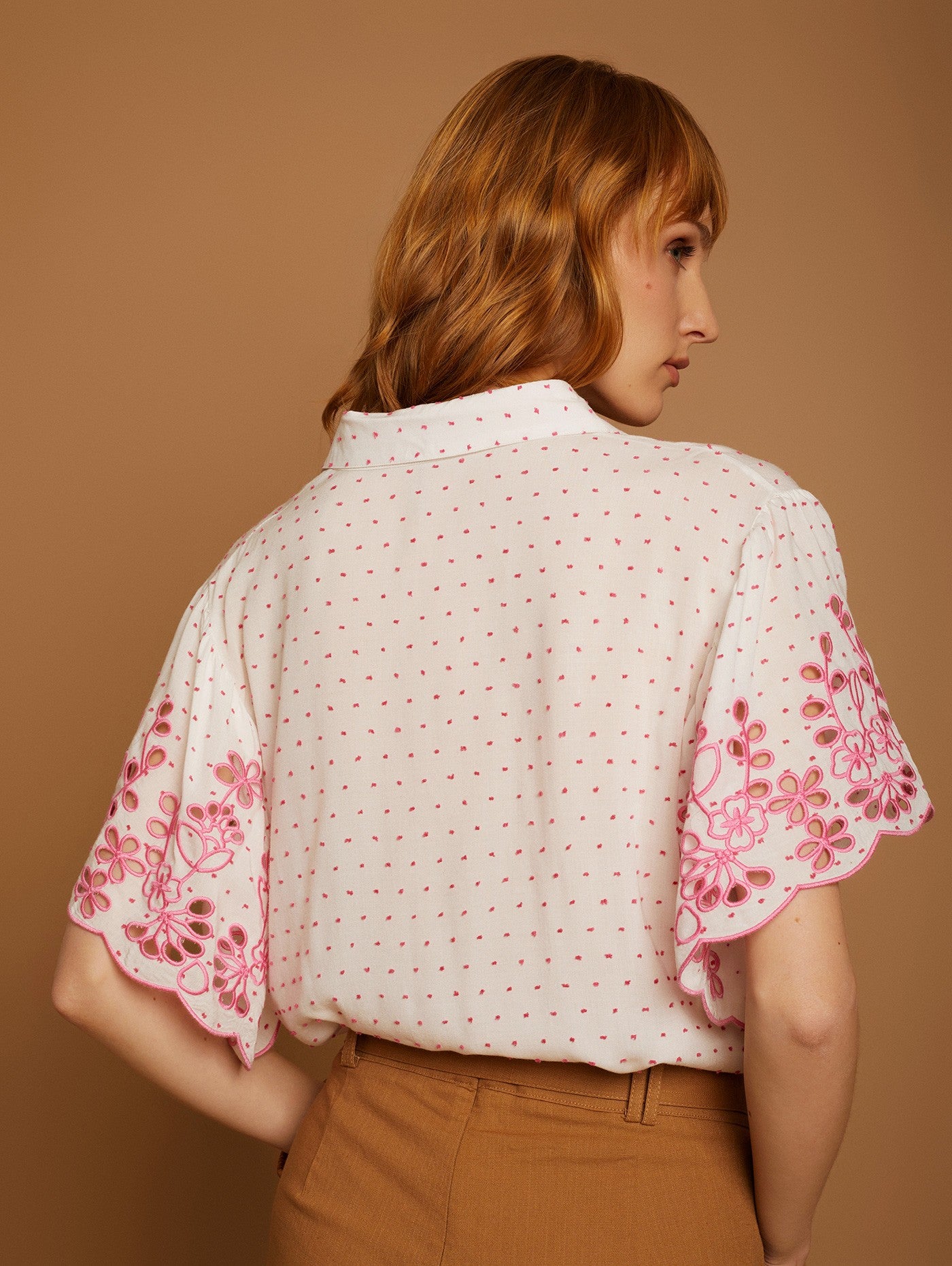 Floral Cotton plumeti blouse