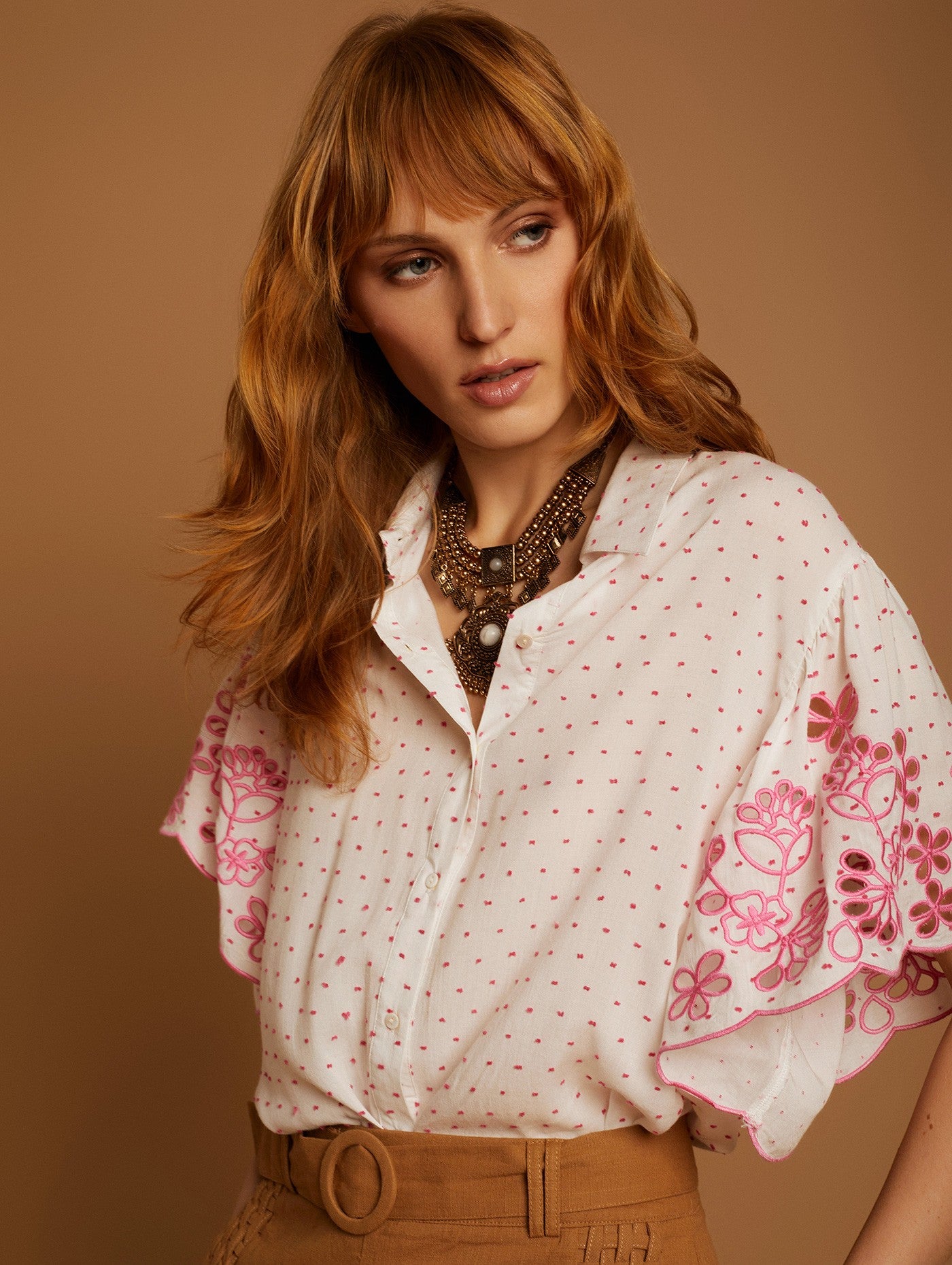 Floral Cotton plumeti blouse