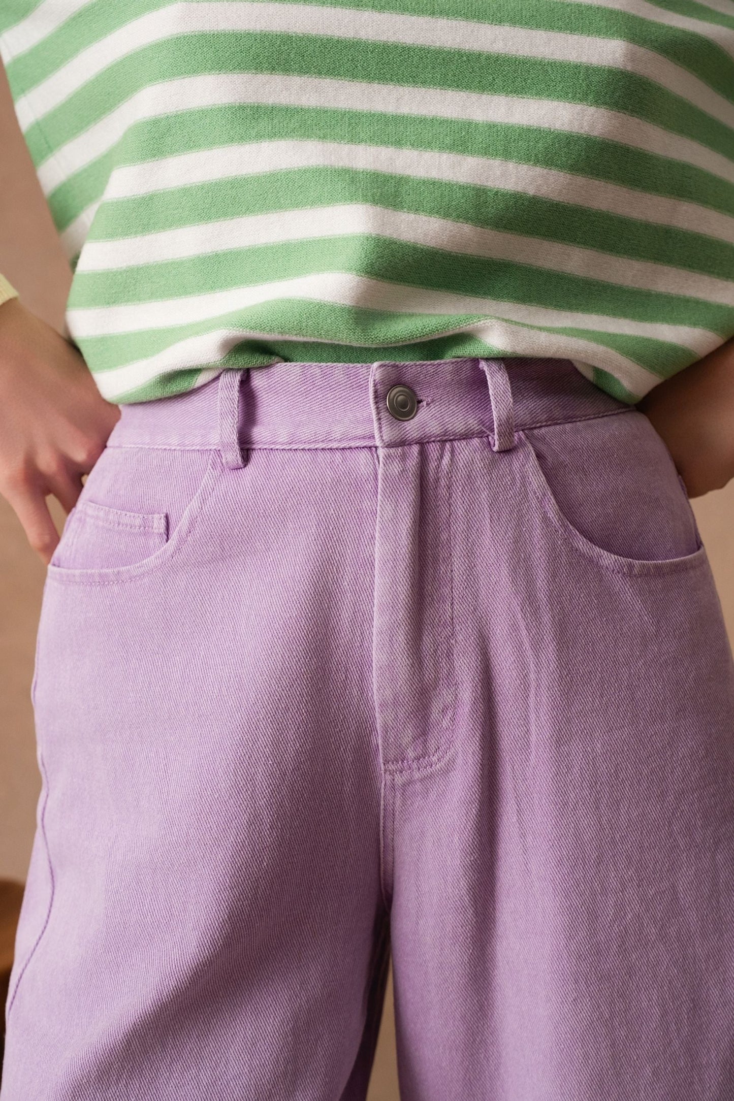 Odette lilac purple balloon barrel Jeans