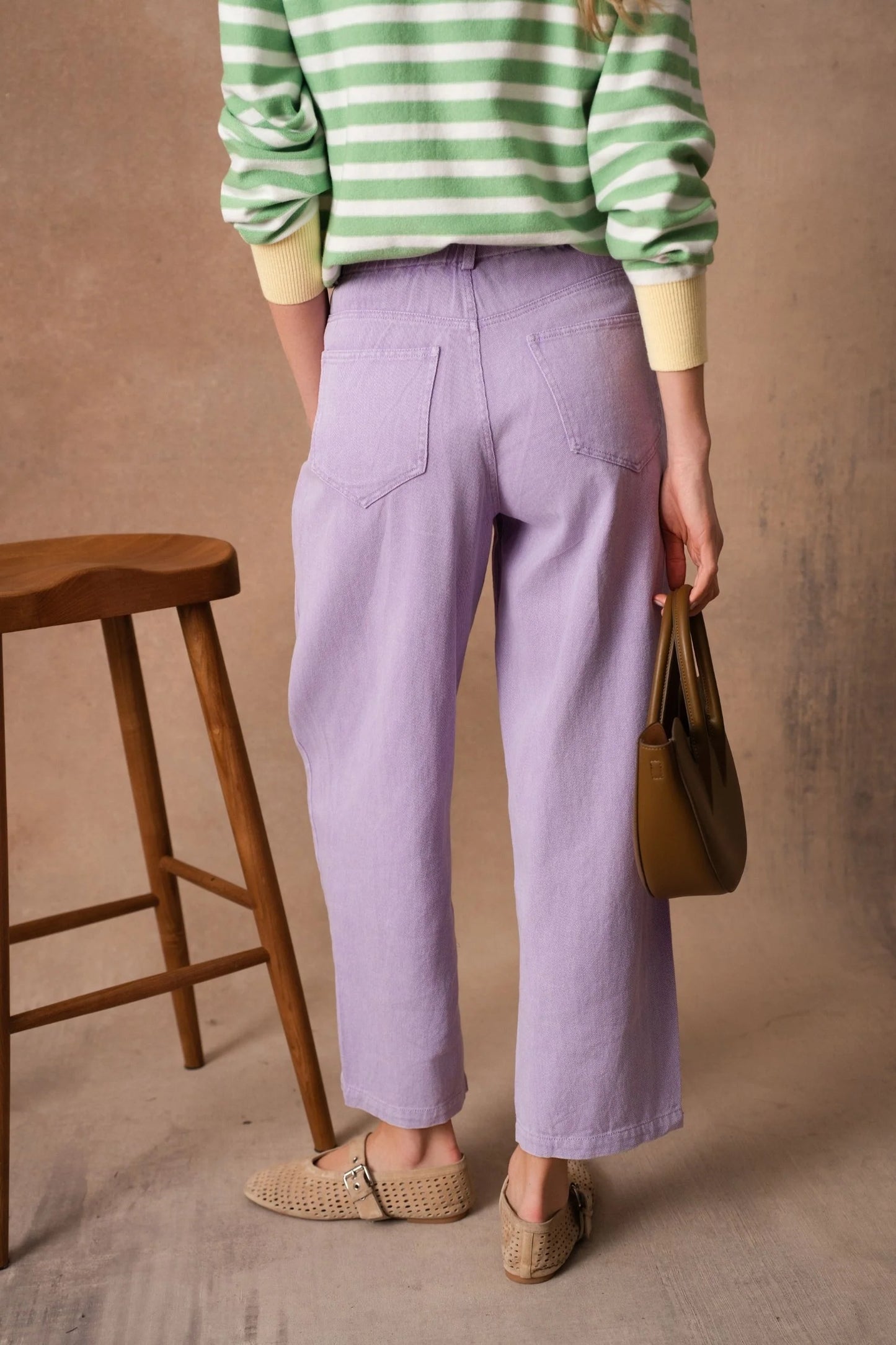 Odette lilac purple balloon barrel Jeans