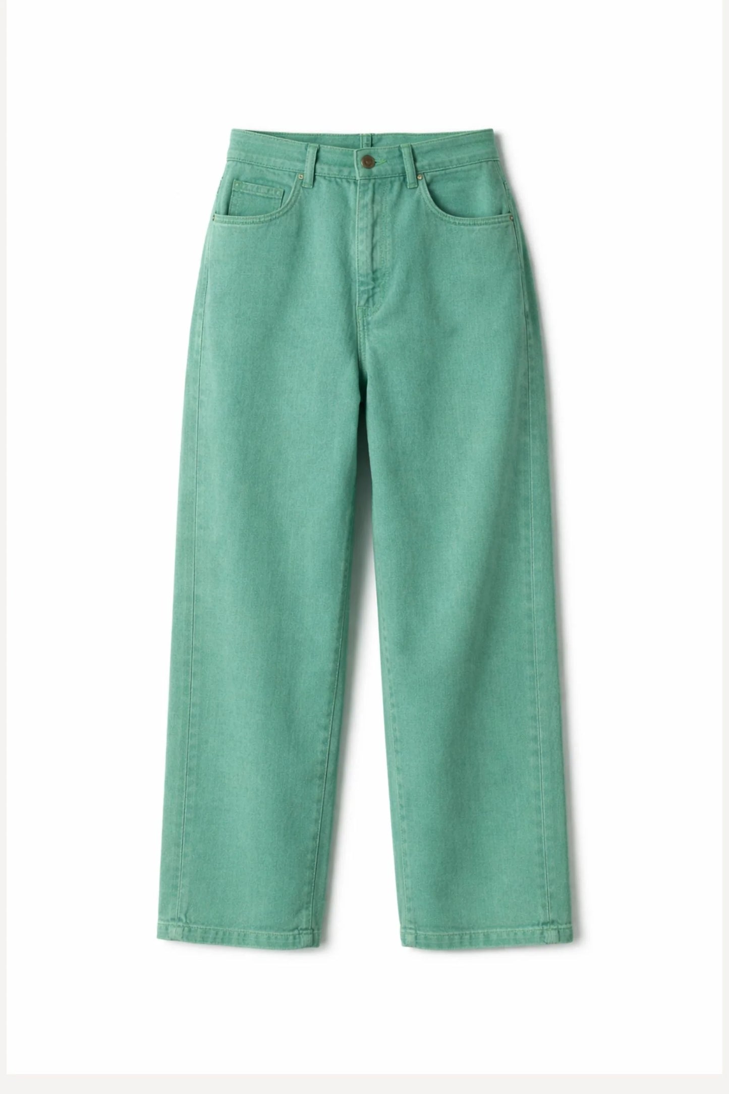 Odette green balloon barrel Jeans