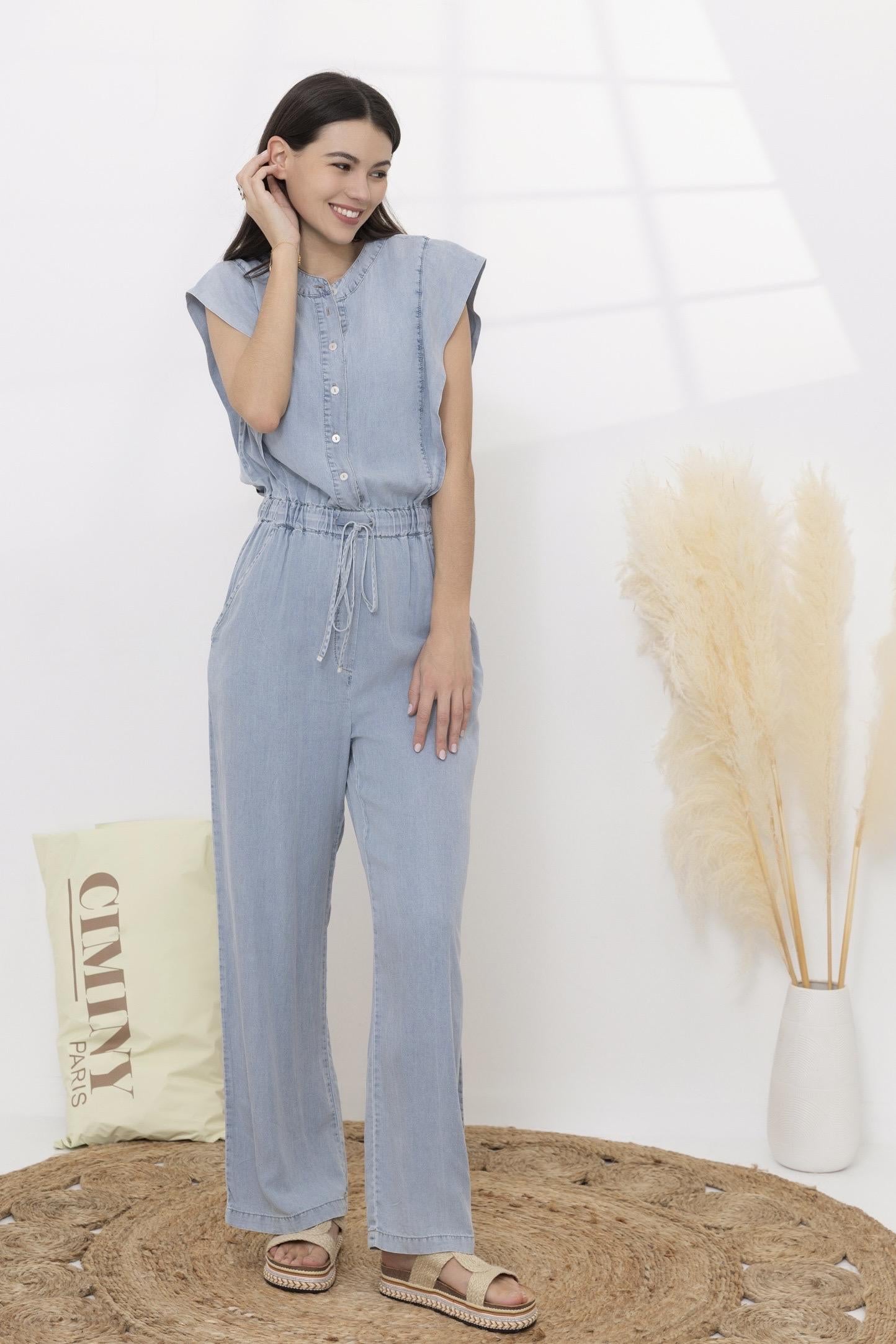 Lilly washed blue jumpsuit