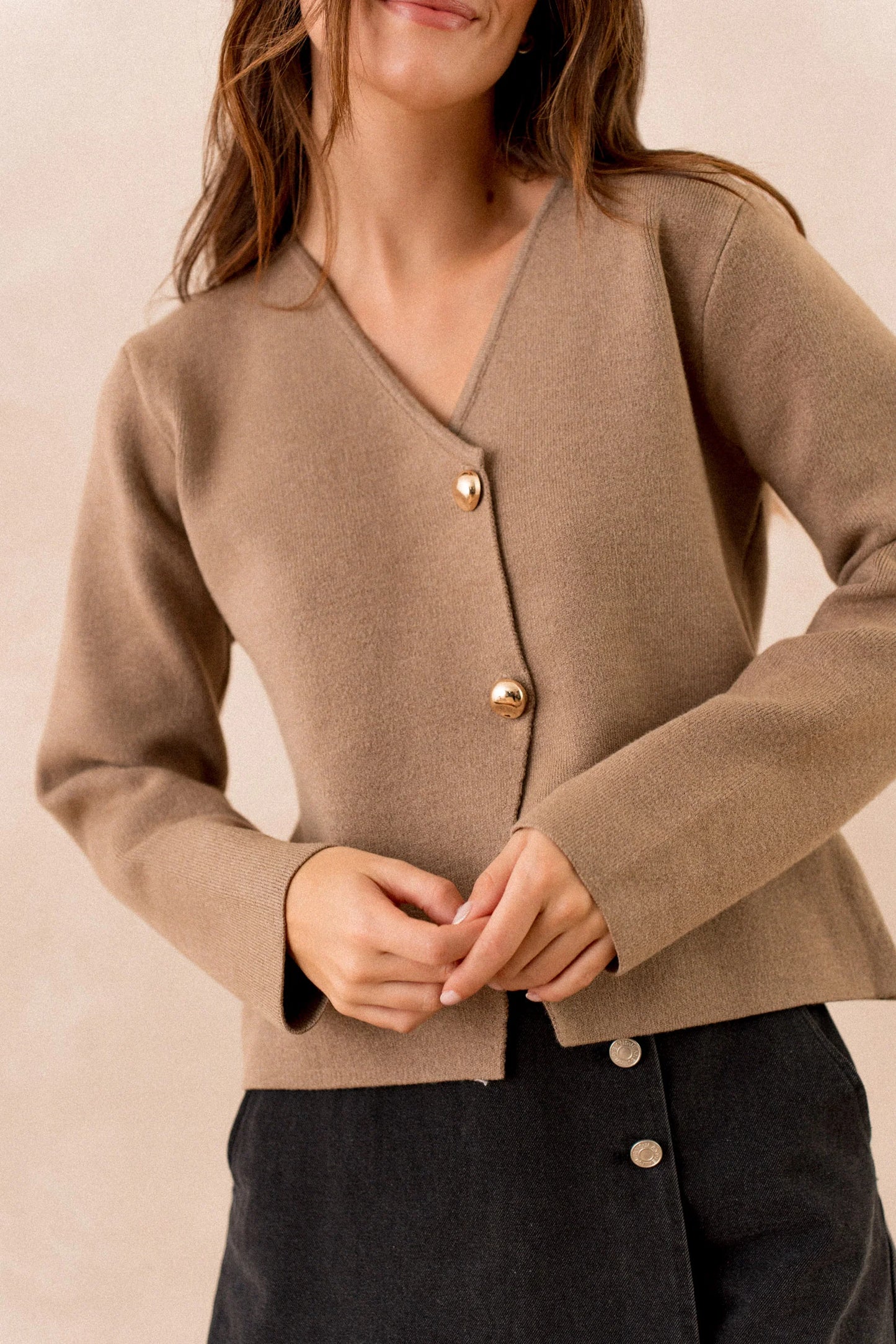 Maeve beige cardigan