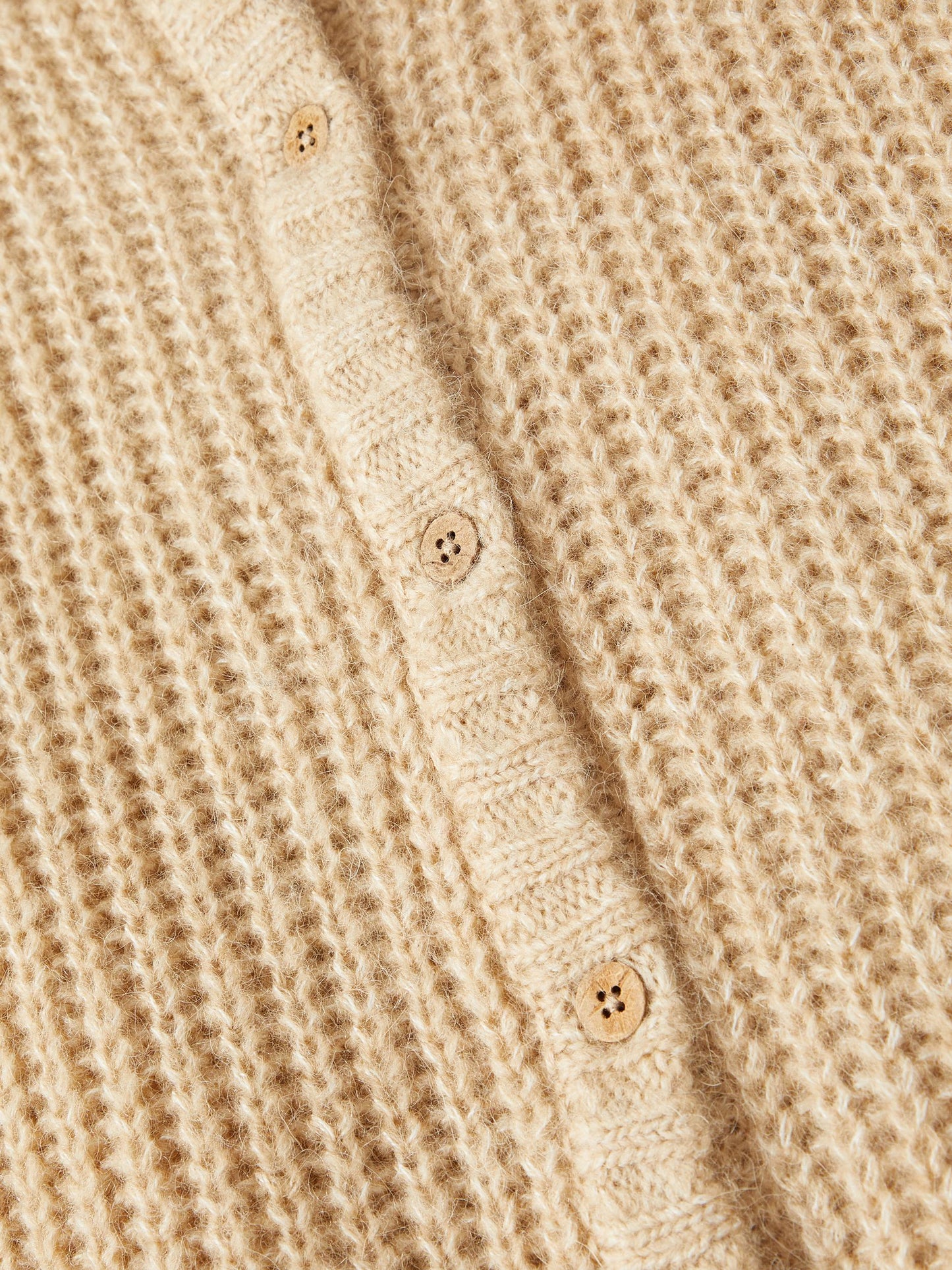 Organic Wool Warm Sand Cardigan