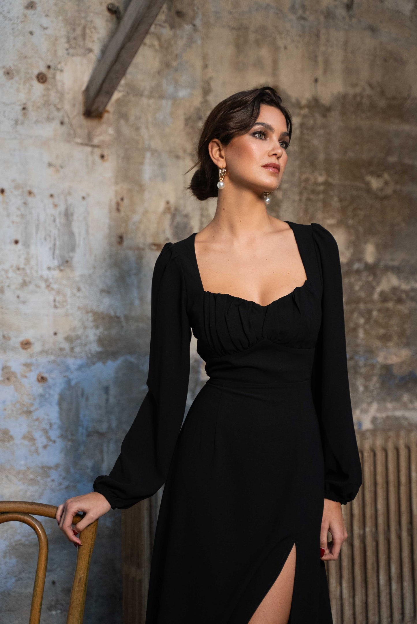 Mirabella black midi dress
