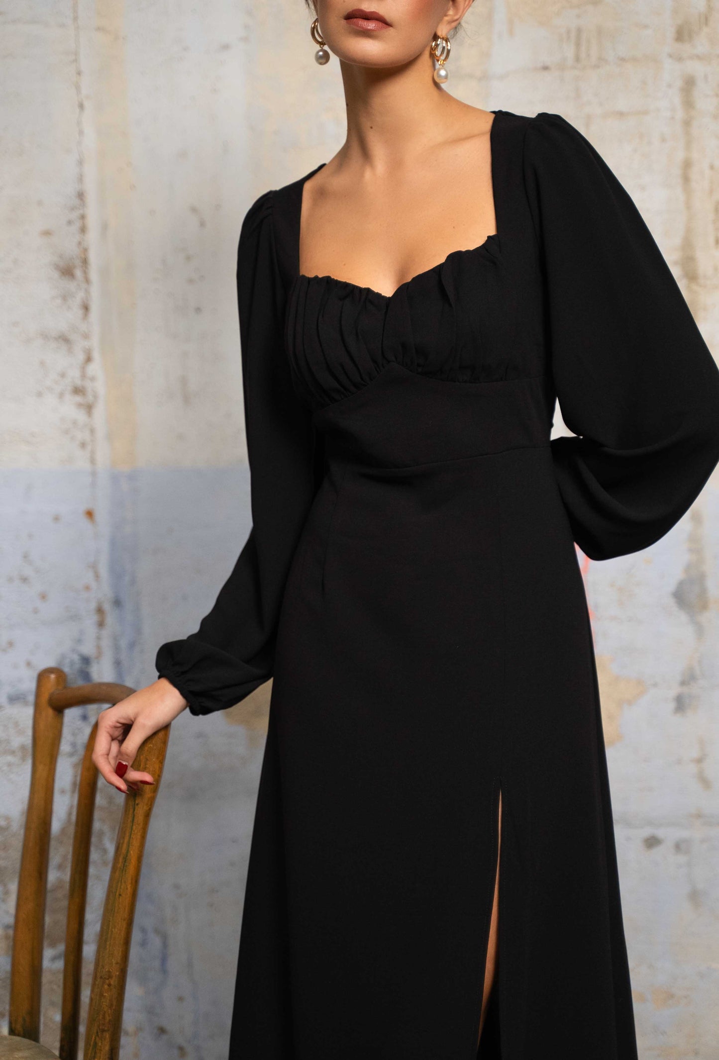 Mirabella black midi dress