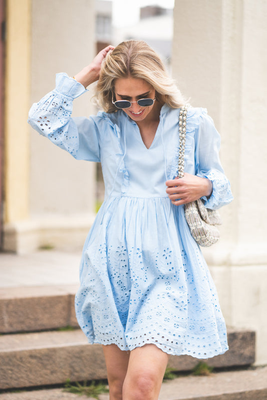 YASLUMA LS DRESS clear sky blue dress