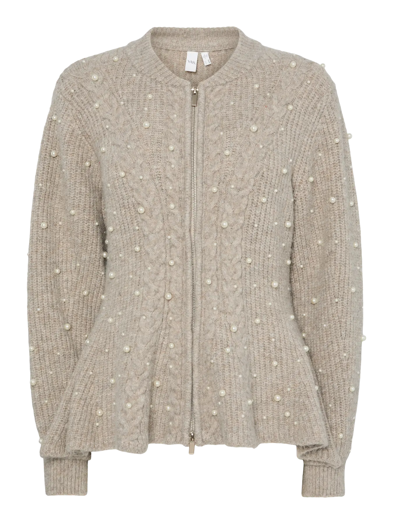 YASPEMINA LS KNIT Pearl CARDIGAN