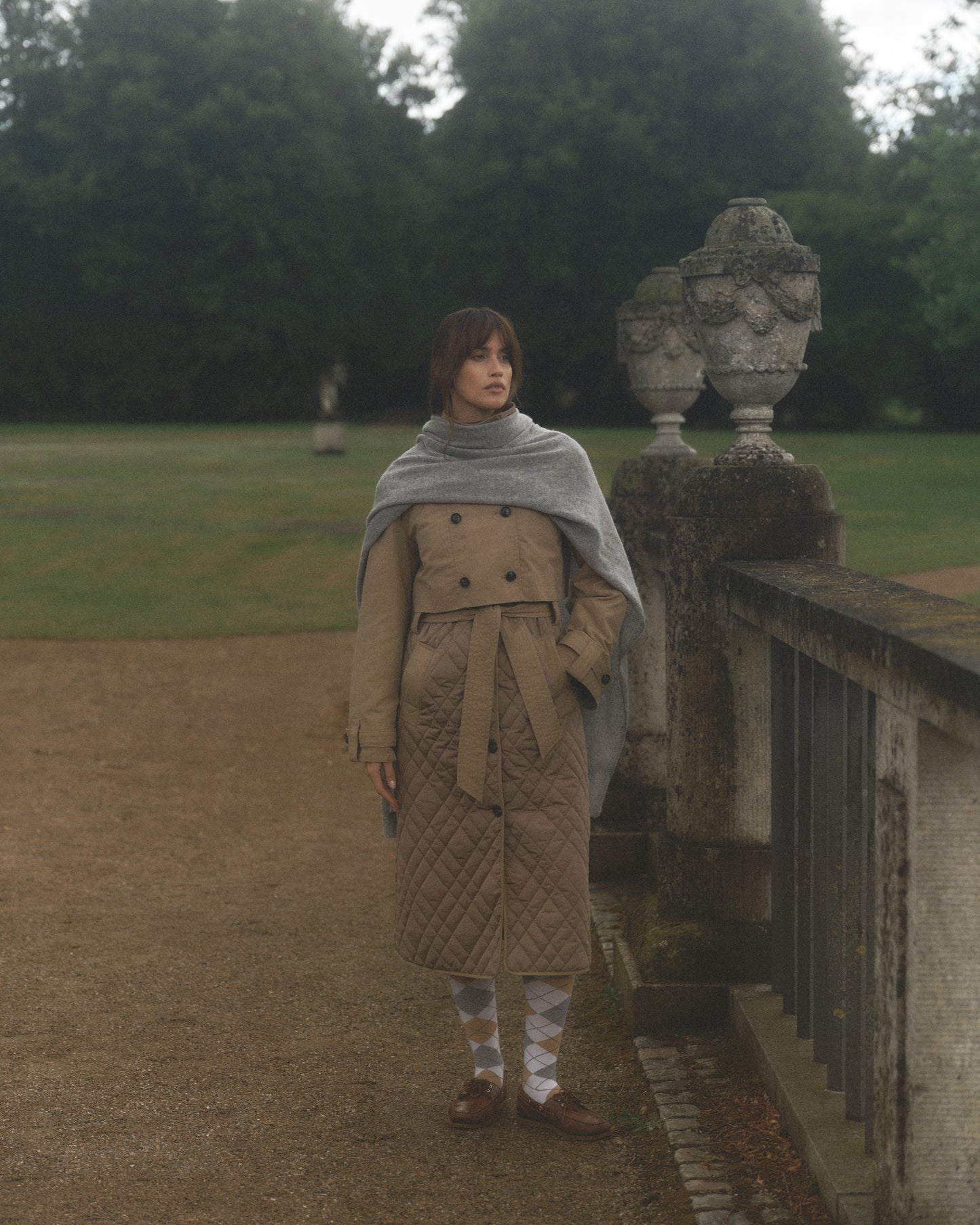 YASPRIXO COAT - Classic 2 piece coat - sepia tint