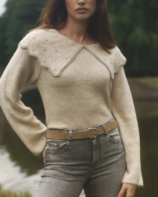 YASCHARMA - Peter Pan Diamond Jumper - birch