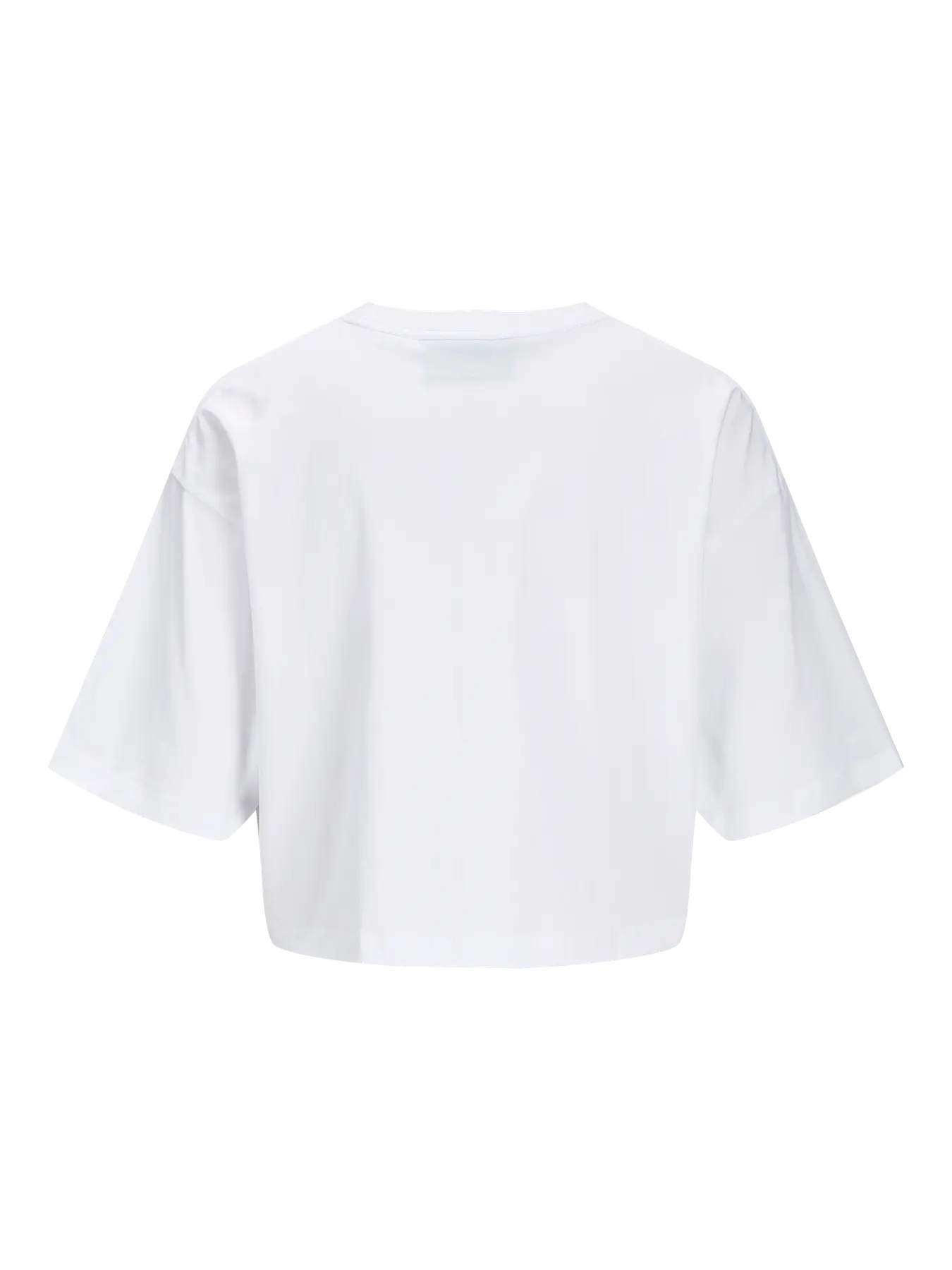 Andrea white organic cotton cropped tshirt
