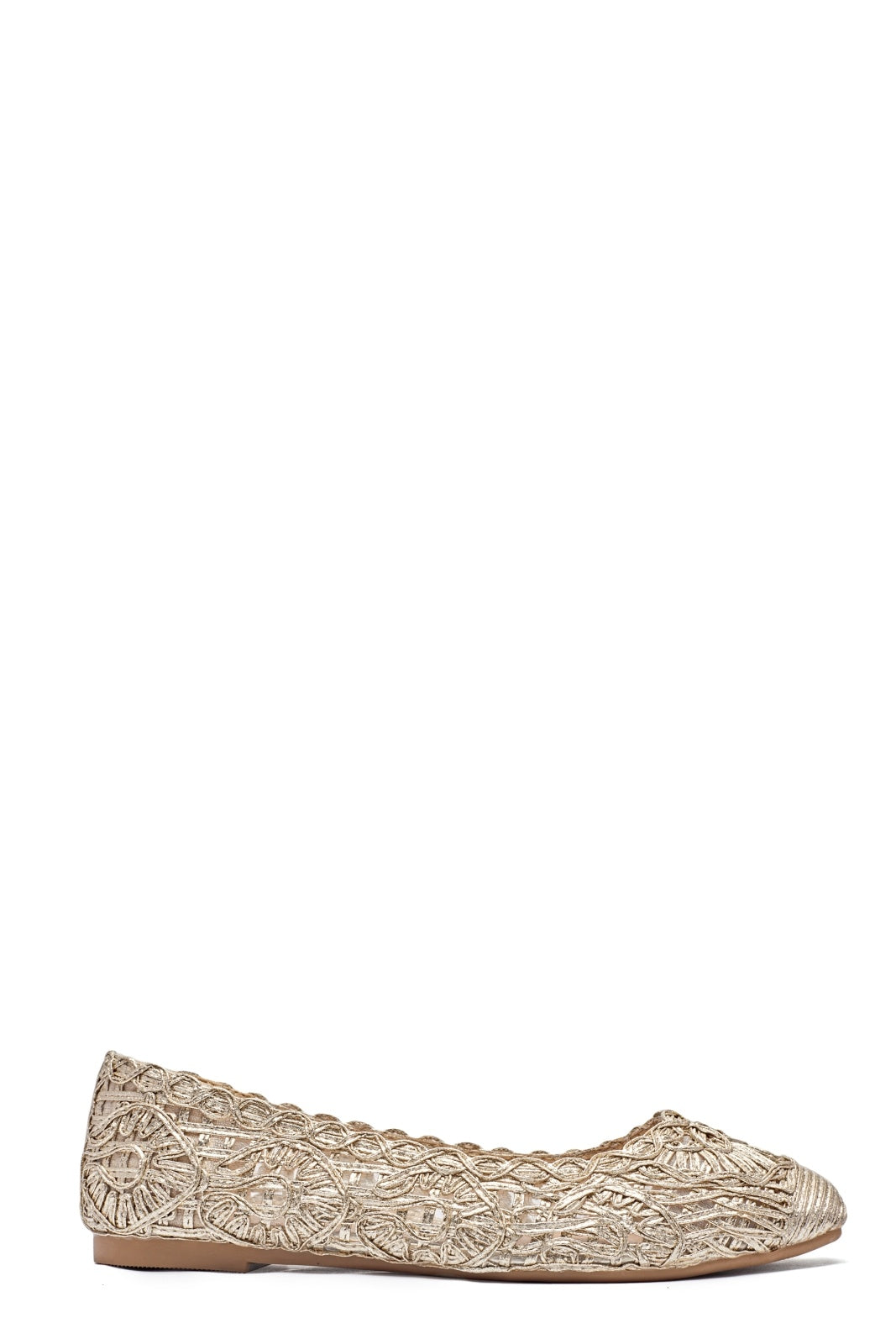 Gold braided pumps