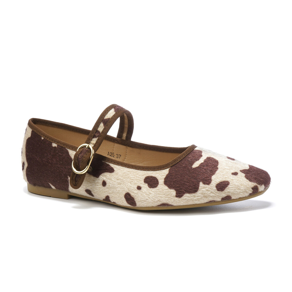 Cow print shoes - pumps with strap