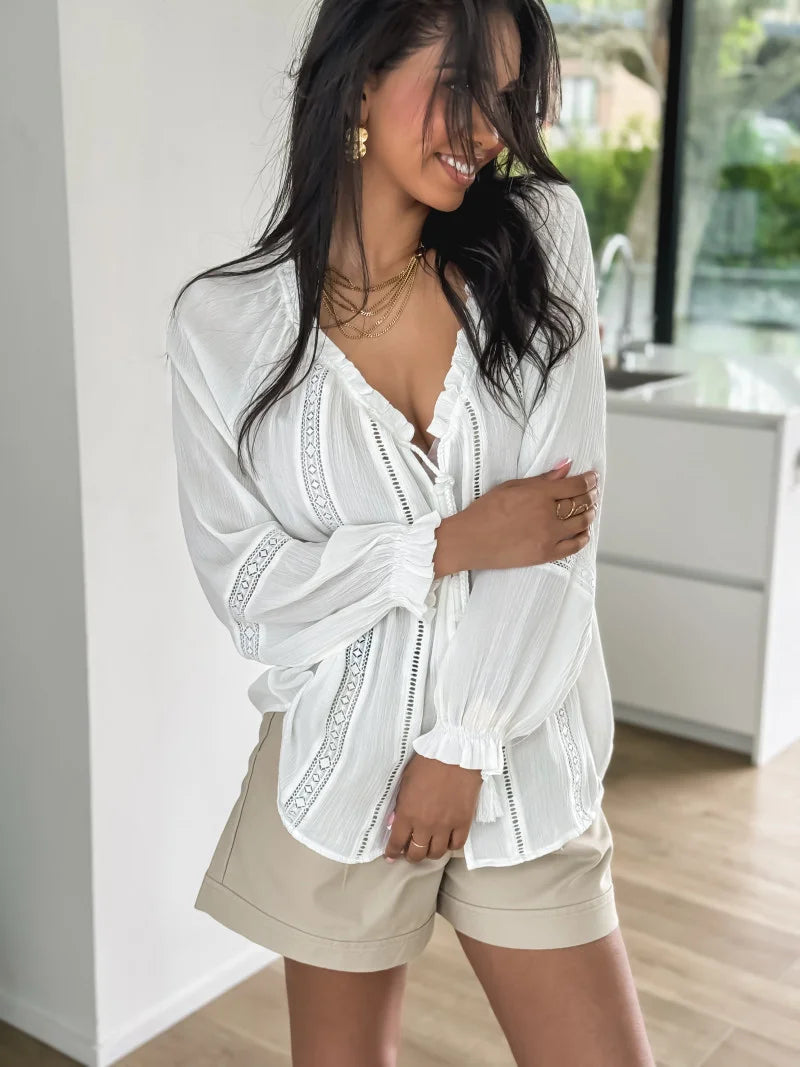 Amara boho cotton blouse