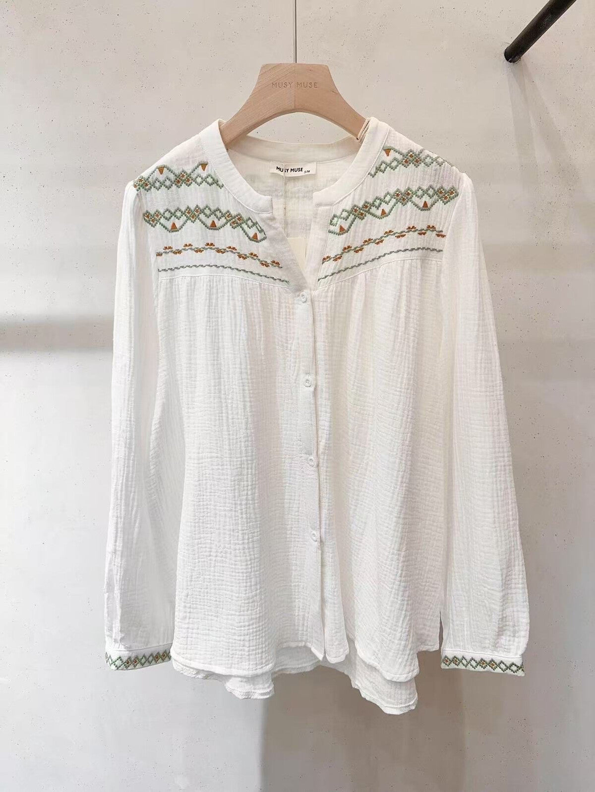 Claudia cotton embroidered blouse