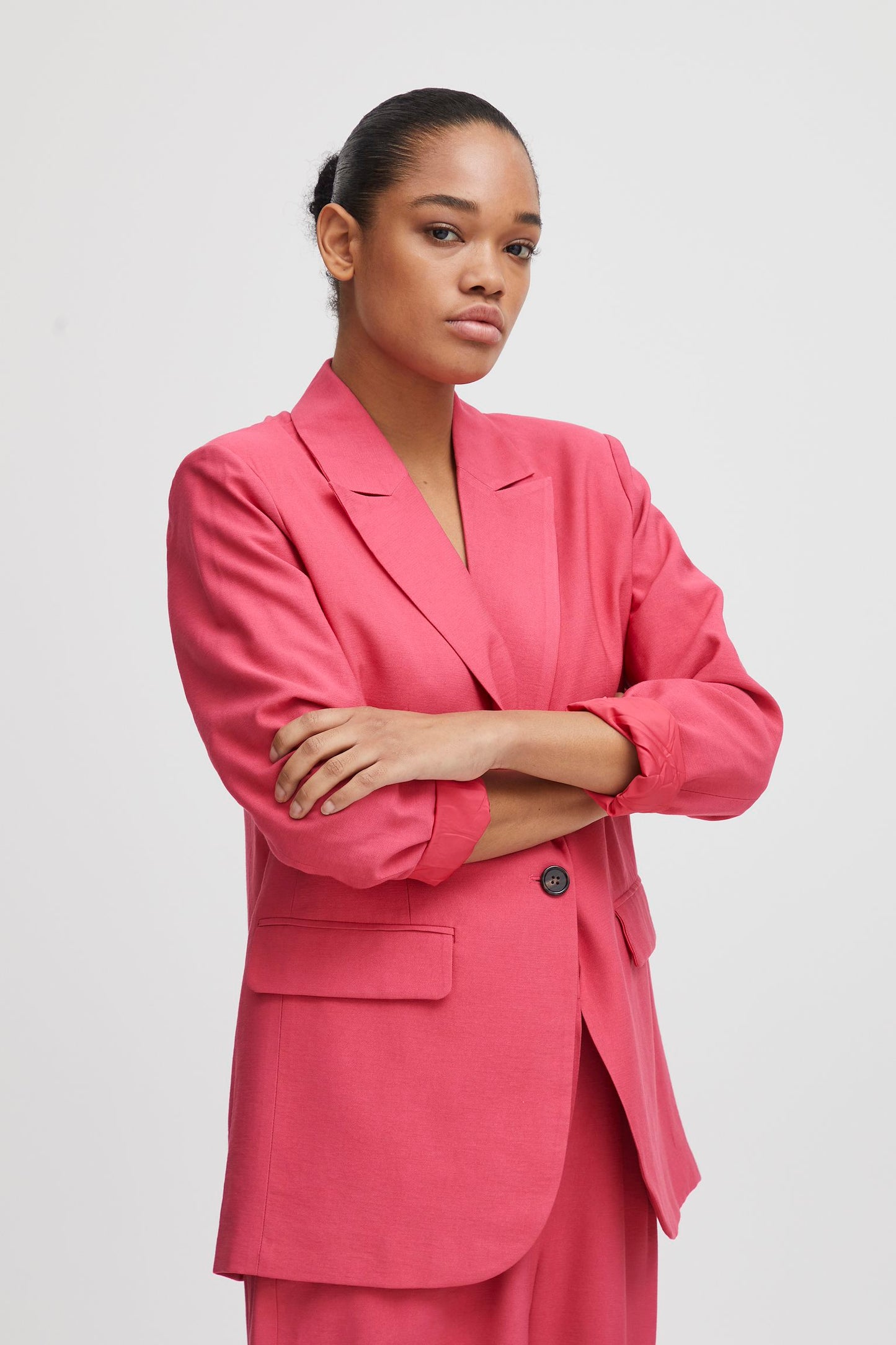 Carmine Hot Pink Blazer Jacket