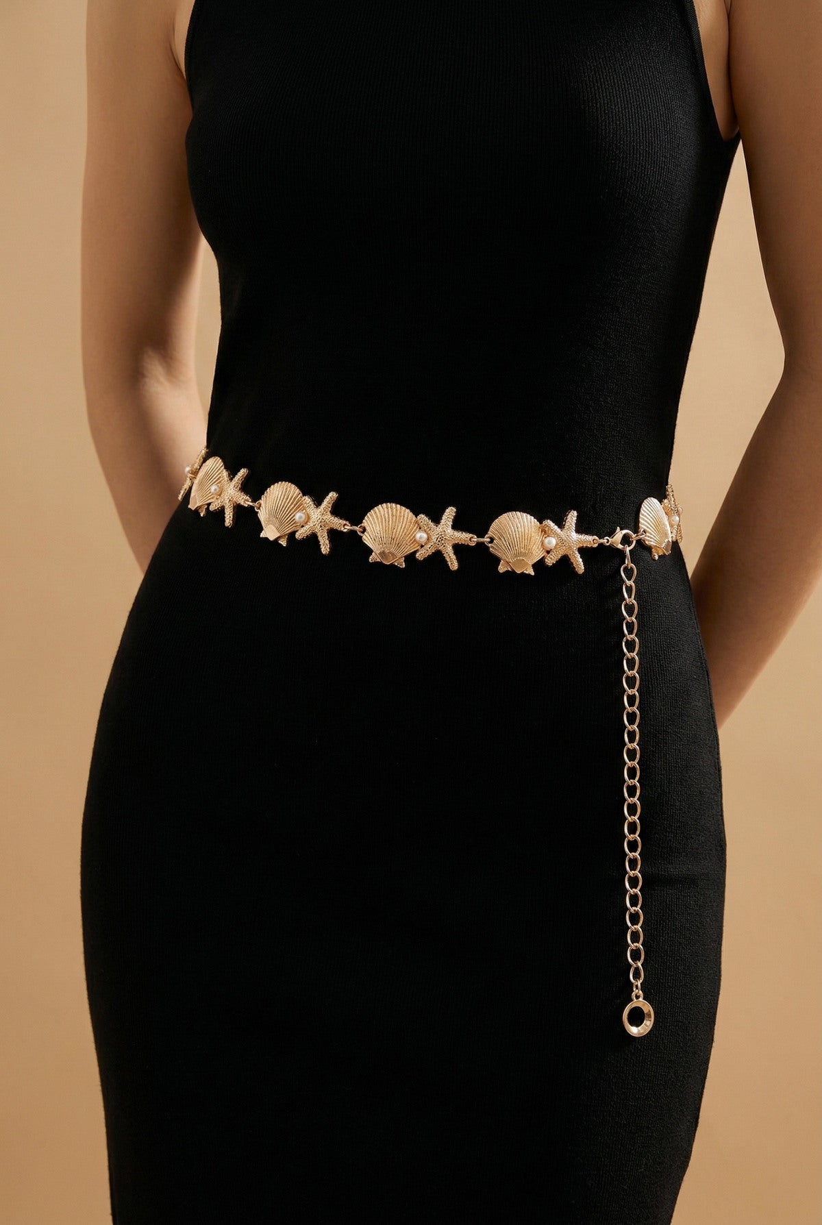 Gold shell adjustable belt