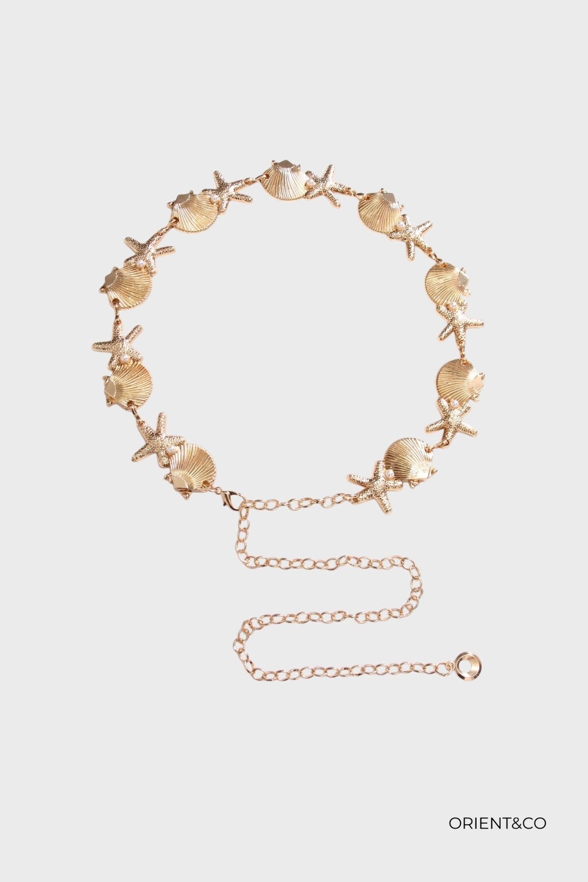 Gold shell adjustable belt