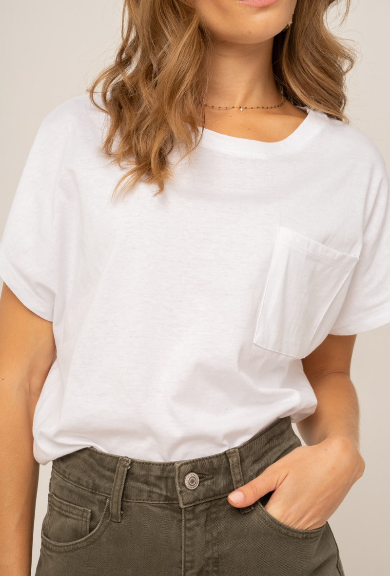 Basic cotton t-shirt with pocket