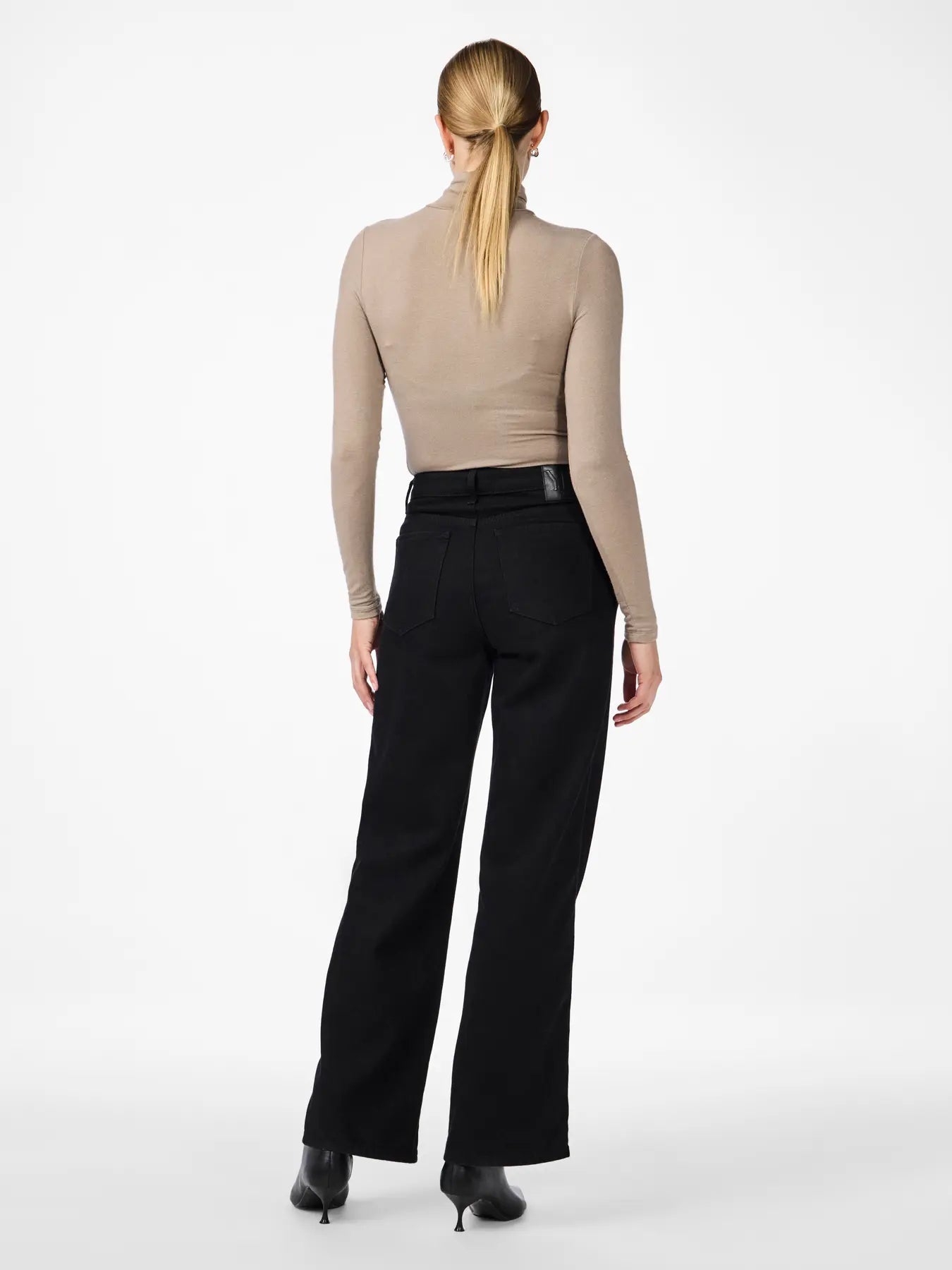 YAS polo neck fine knit jumper