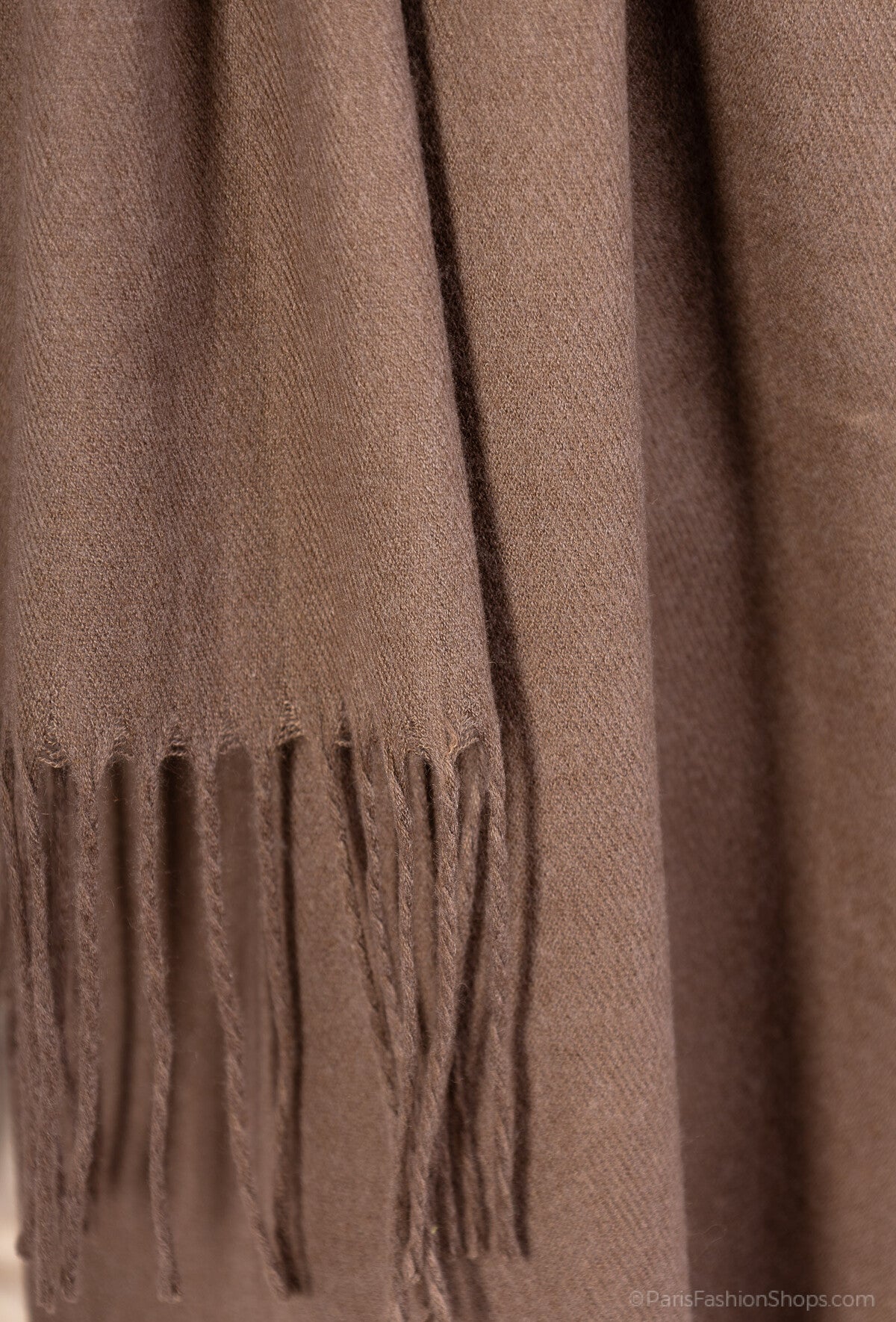 Chocolate brown large cashmere scarf