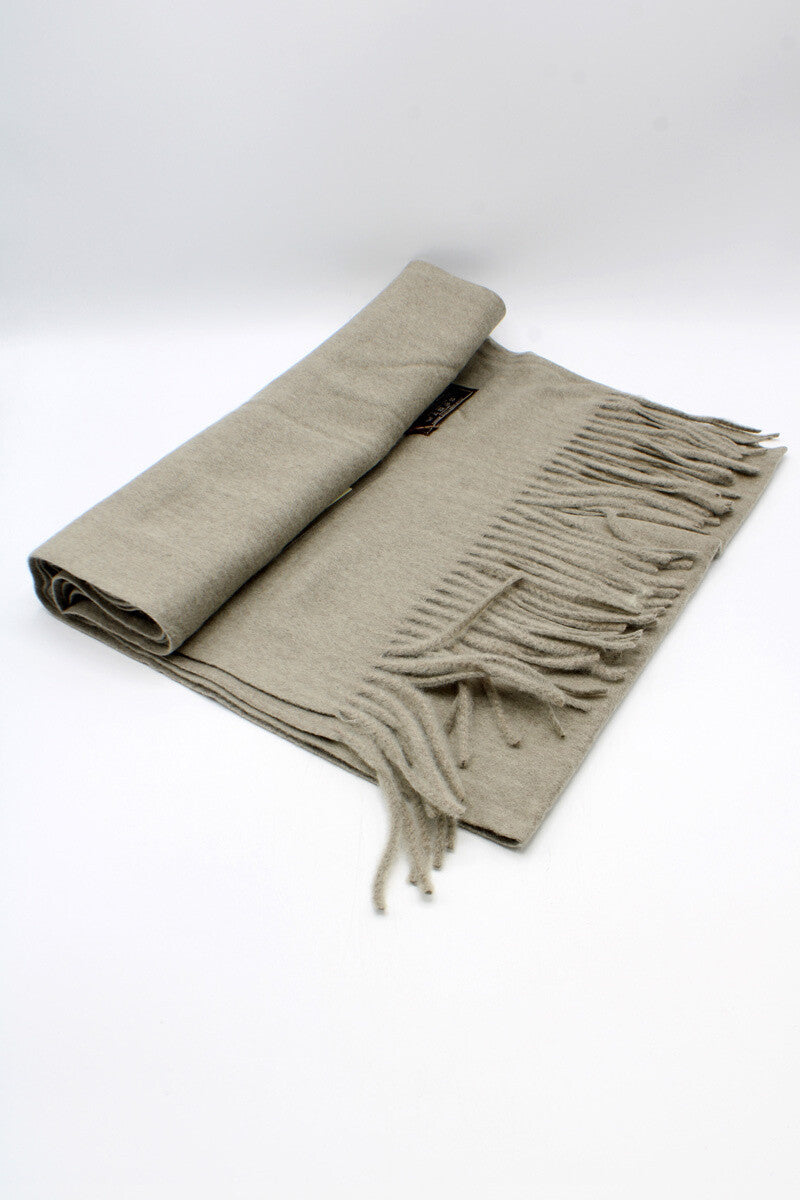 Taupe wool large scarf