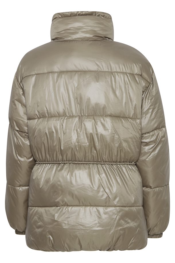 Bronze puffer jacket with drawstring