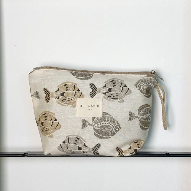 Fish Linen Toiletry Bag