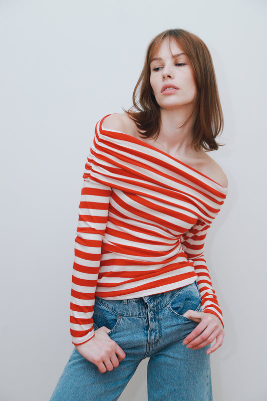 Annabelle striped sailor top