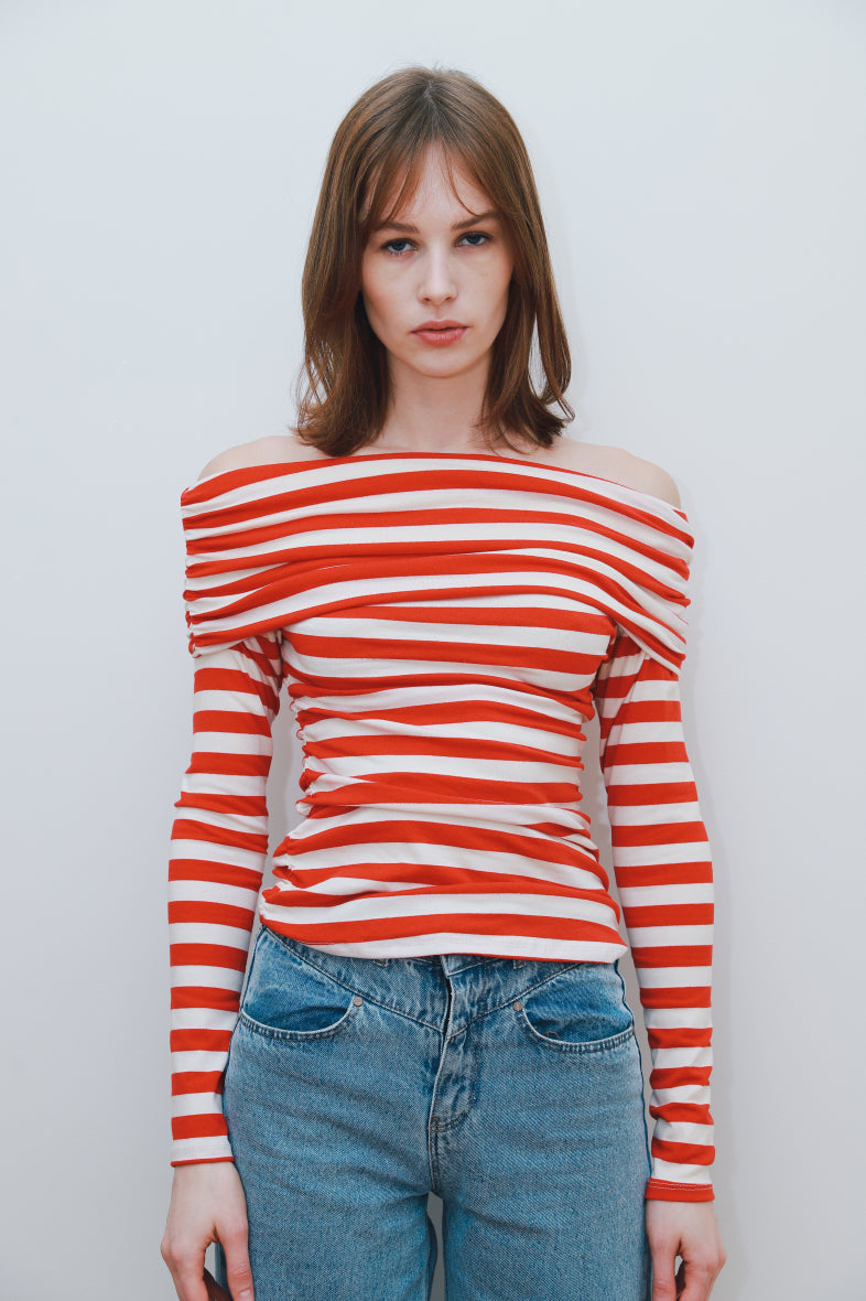 Annabelle striped sailor top