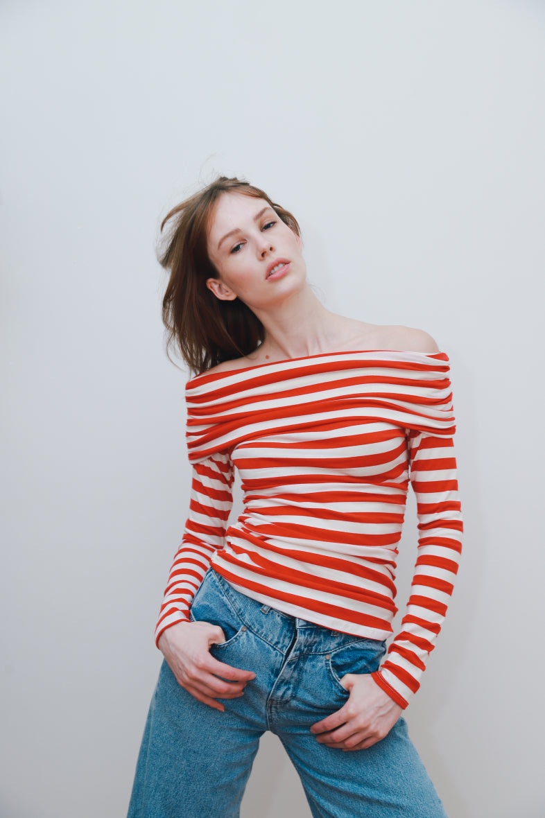 Annabelle striped sailor top