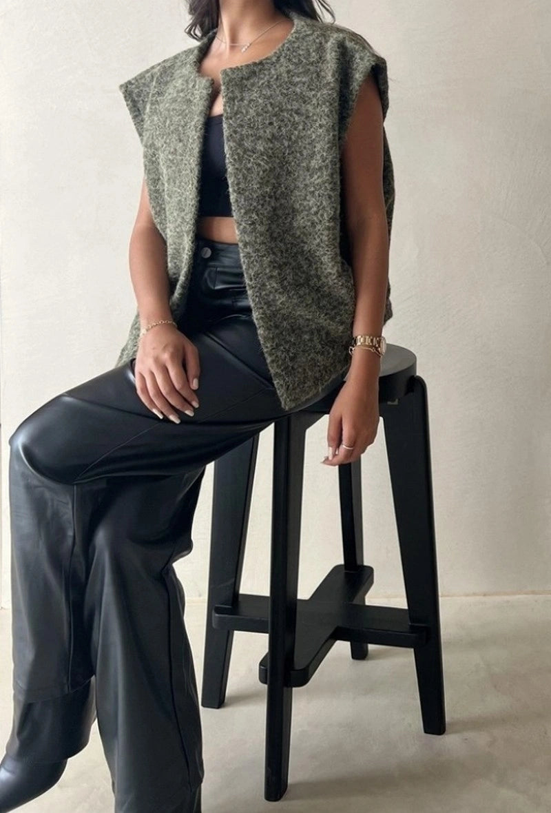 Kate green boucle gilet