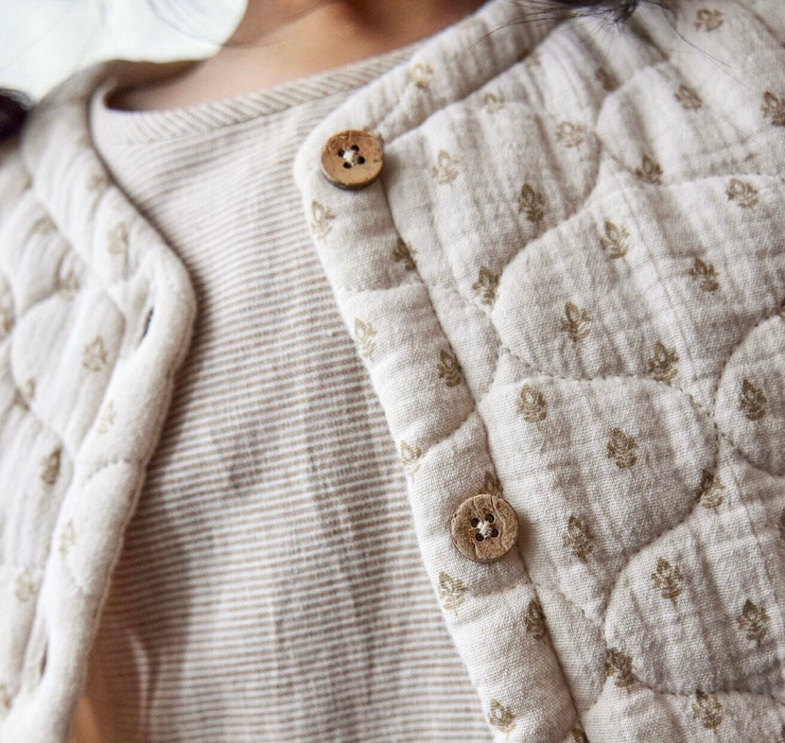Organic Cotton Printed quilted jacket