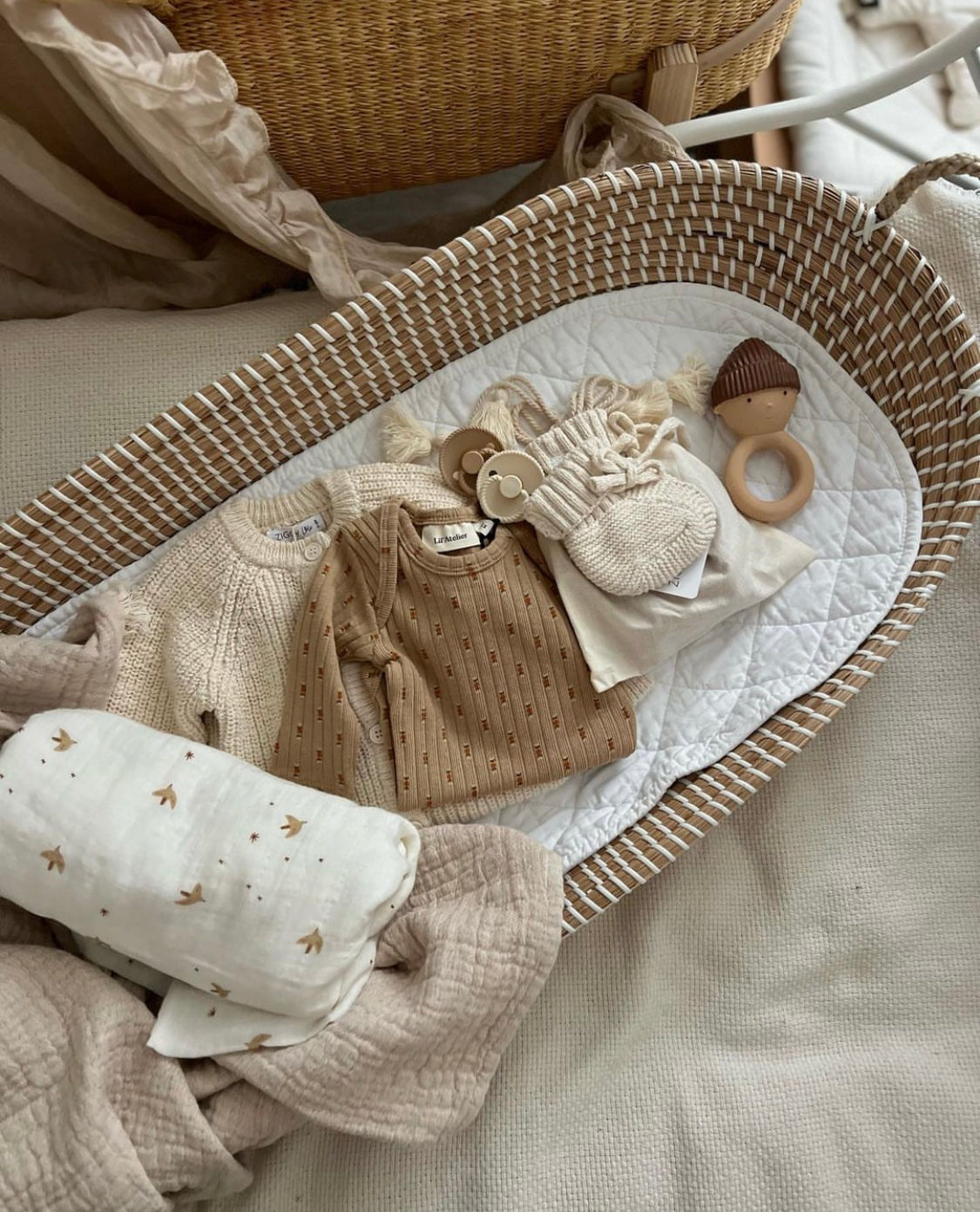 Baby Changing Woven Basket