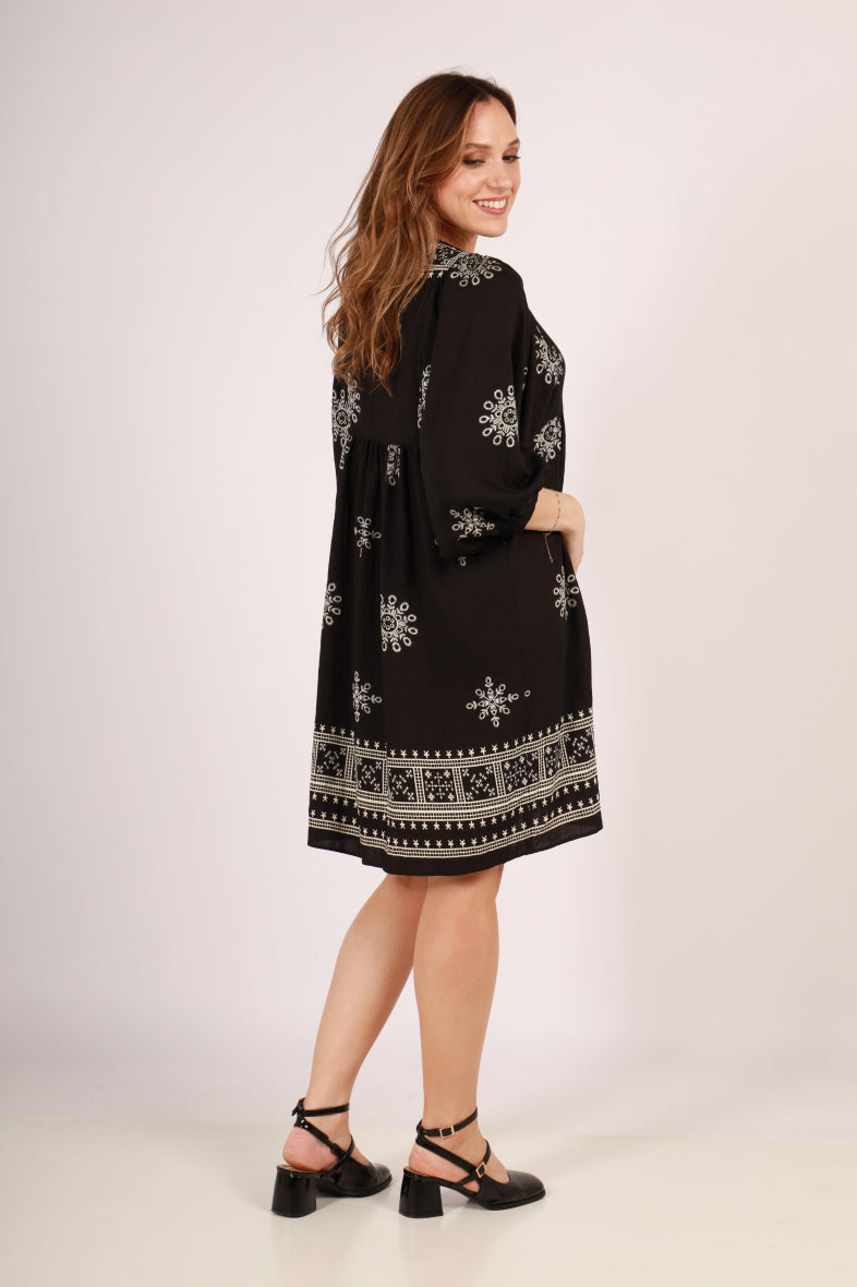 Clementine boho embroidered dress