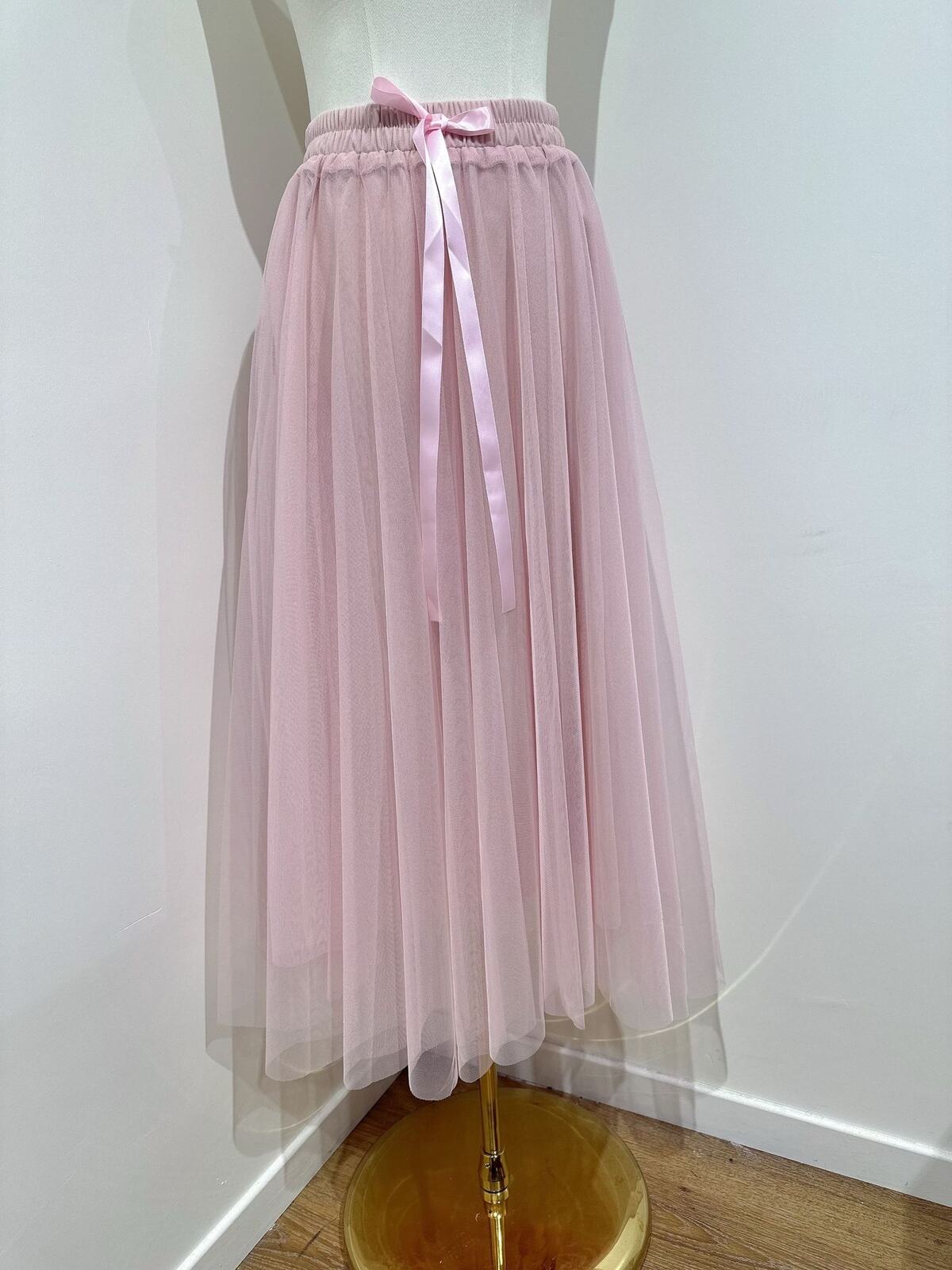 Leah light pink tulle skirt
