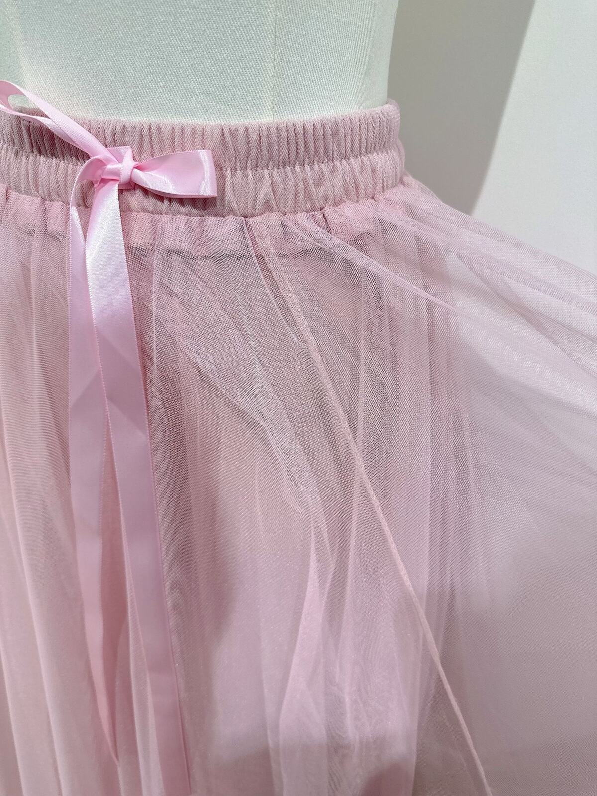 Leah light pink tulle skirt