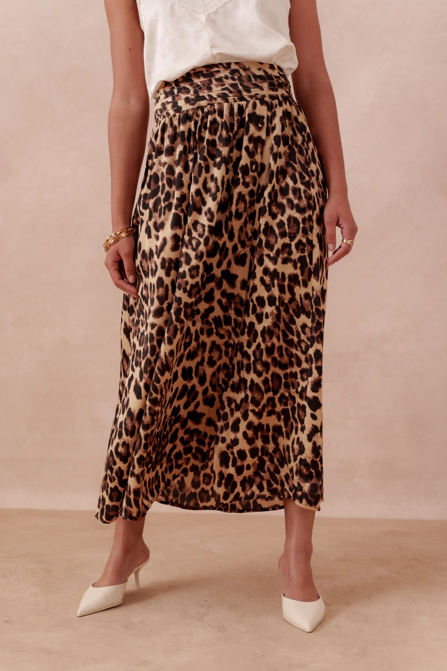 Cécilia leopard skirt