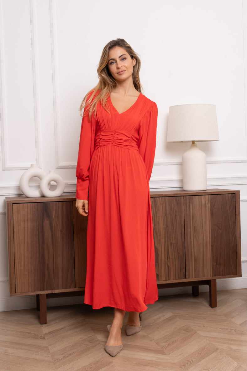 JUSTICIA red dress with pleats