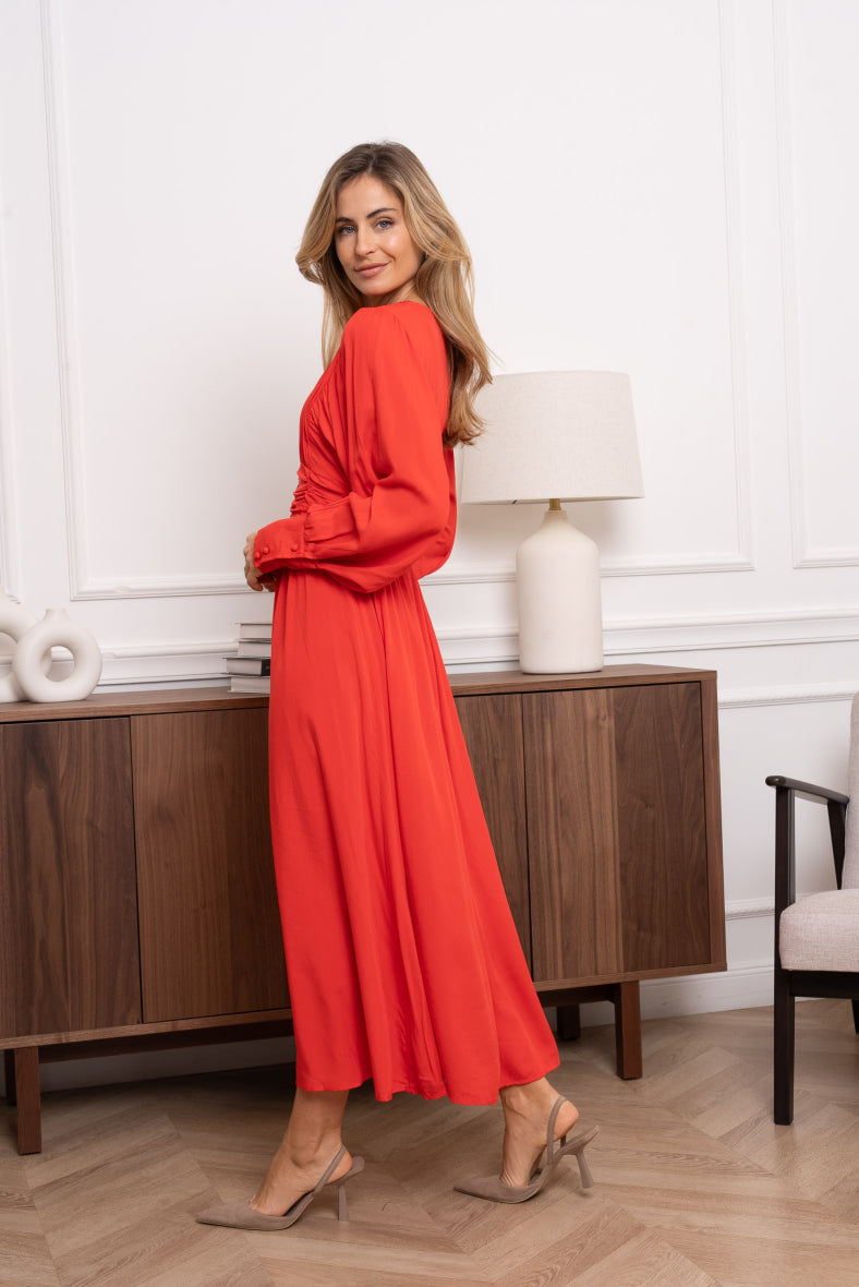 JUSTICIA red dress with pleats