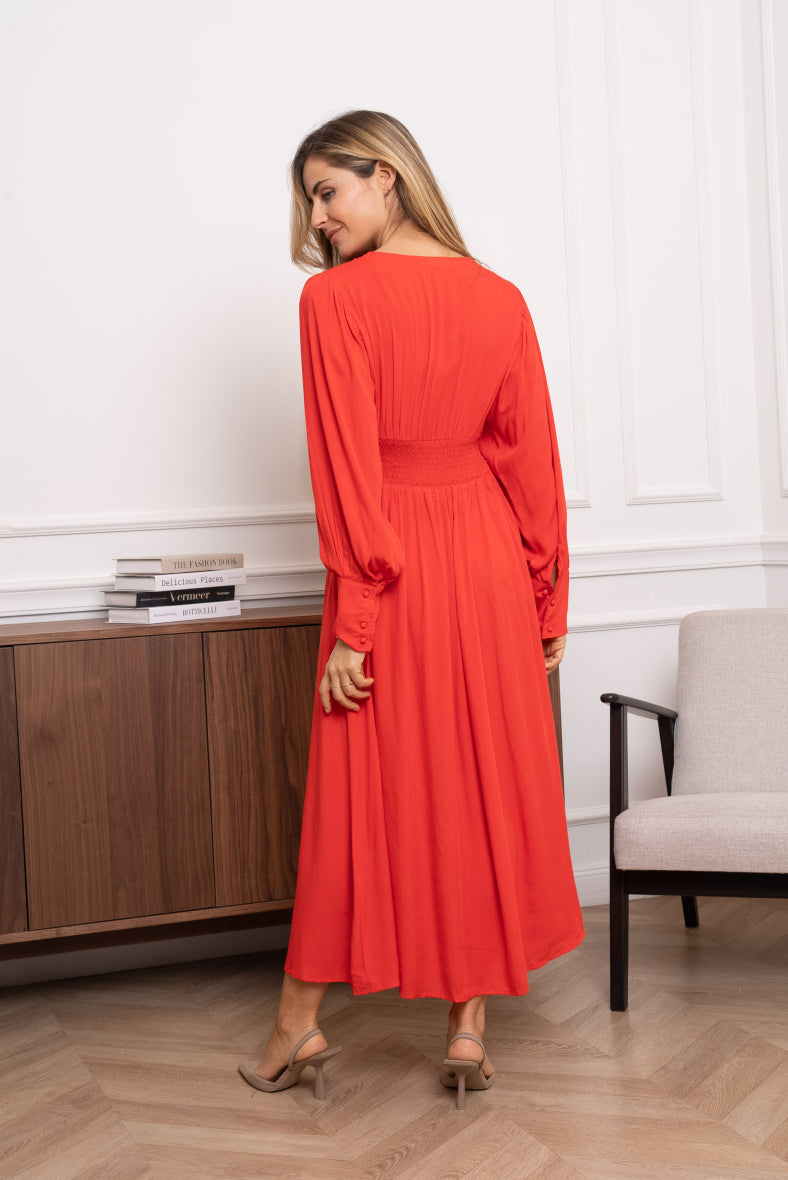 JUSTICIA red dress with pleats