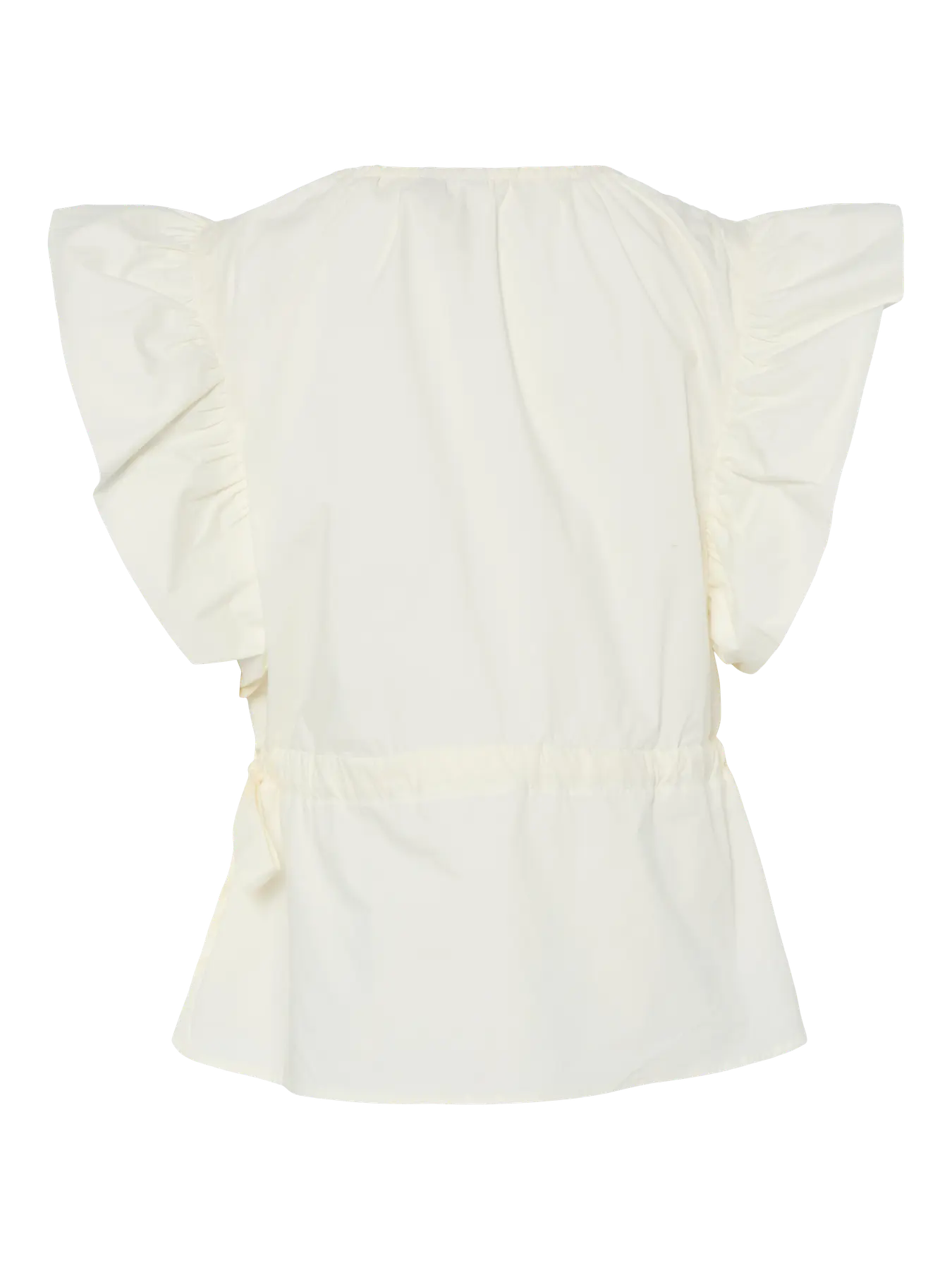 YAS star white peplum top