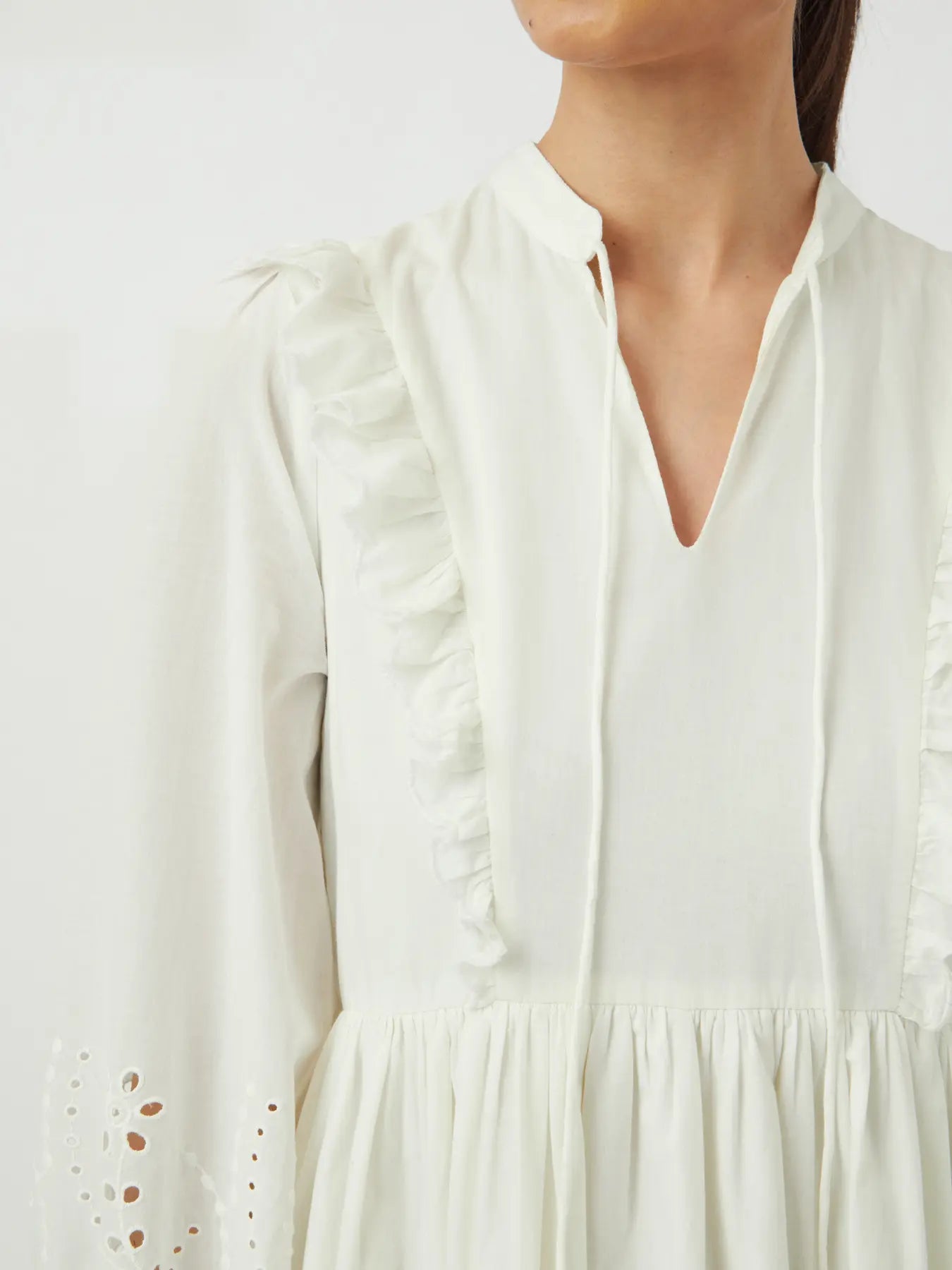 YASLUMA LS DRESS white dress