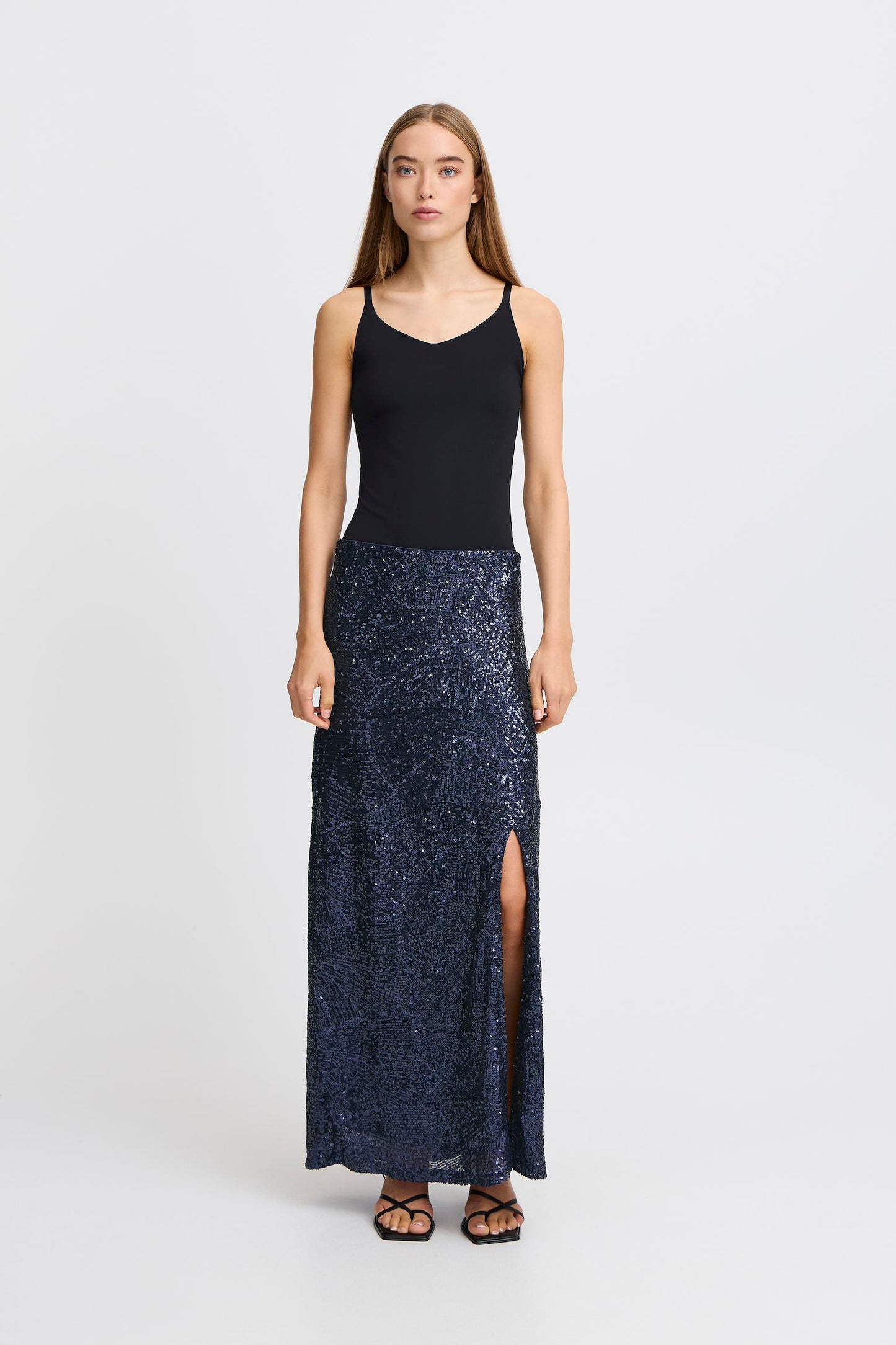 IHFAUCA Skirt Maritime Blue sequin skirt