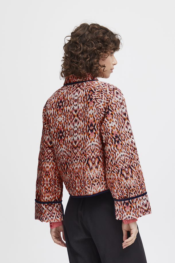 Quilted leopard bomber jacket